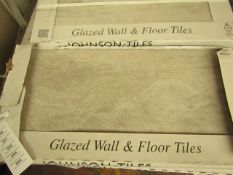 2x Packs of 5 Grey Ashley wall 300x600 wall and Floor Tiles By Johnsons, New, the RRP per pack is £