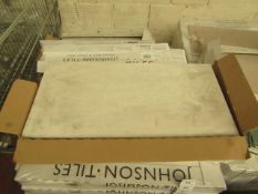 2x Packs of 5 Ashlar Weathered White Textured 300x600 wall and Floor Tiles By Johnsons, New, the RRP