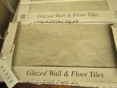 2x Packs of 5 Grey Ashley wall 300x600 wall and Floor Tiles By Johnsons, New, the RRP per pack is £