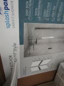 Splash Panel 2 sided shower wall kit in MARBLE MATT, new and boxed, the kit contains 2 1200x1200 top