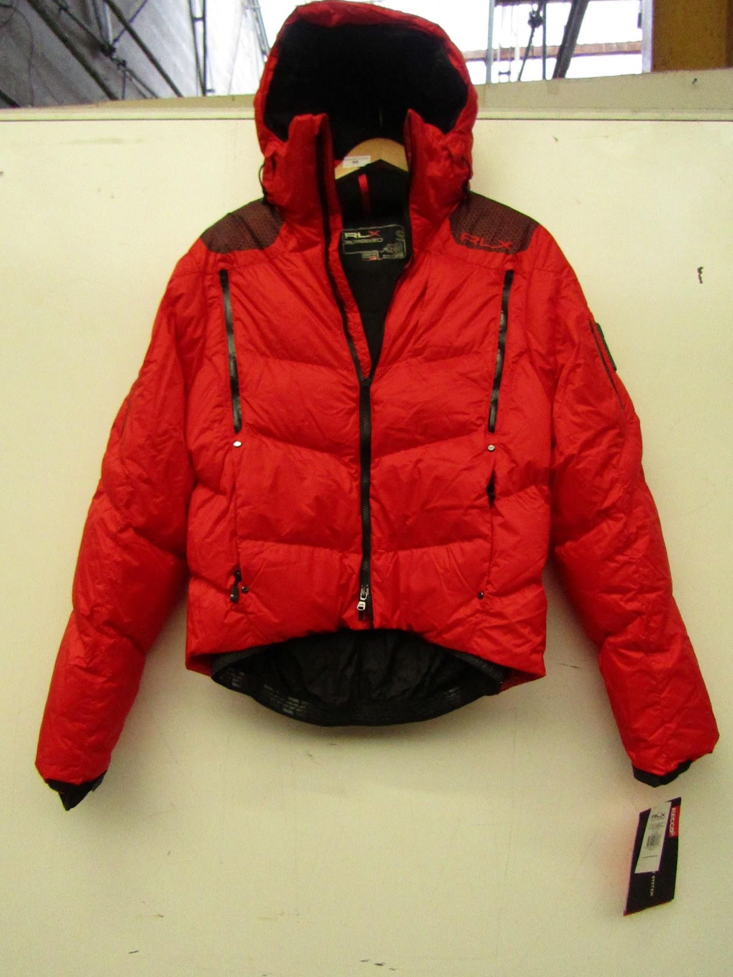 Ralph Lauren Red Super Charger Padded Jacket size S, new but the zip puller has come off, the zip