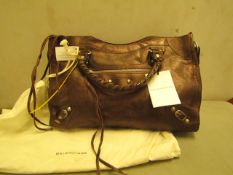 Balenciaga Ladies Leather Tote Handbag, new with Dust bag (is missing the shouder strap).