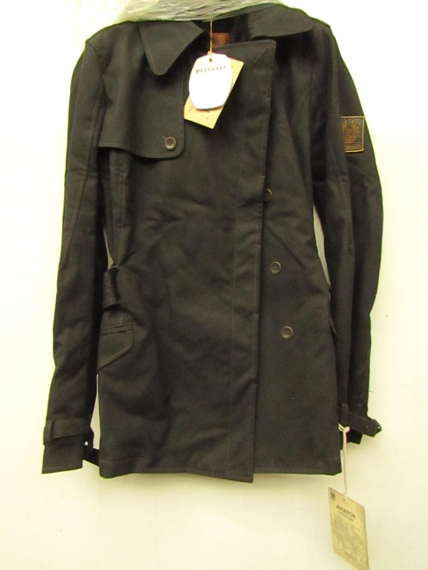 Ladies Belstaff Black Prince Aviator style water proof Jacket, new with tag size 46