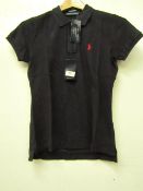 Ladies ralph Lauren Skinny Polo Shirt, new size Medium