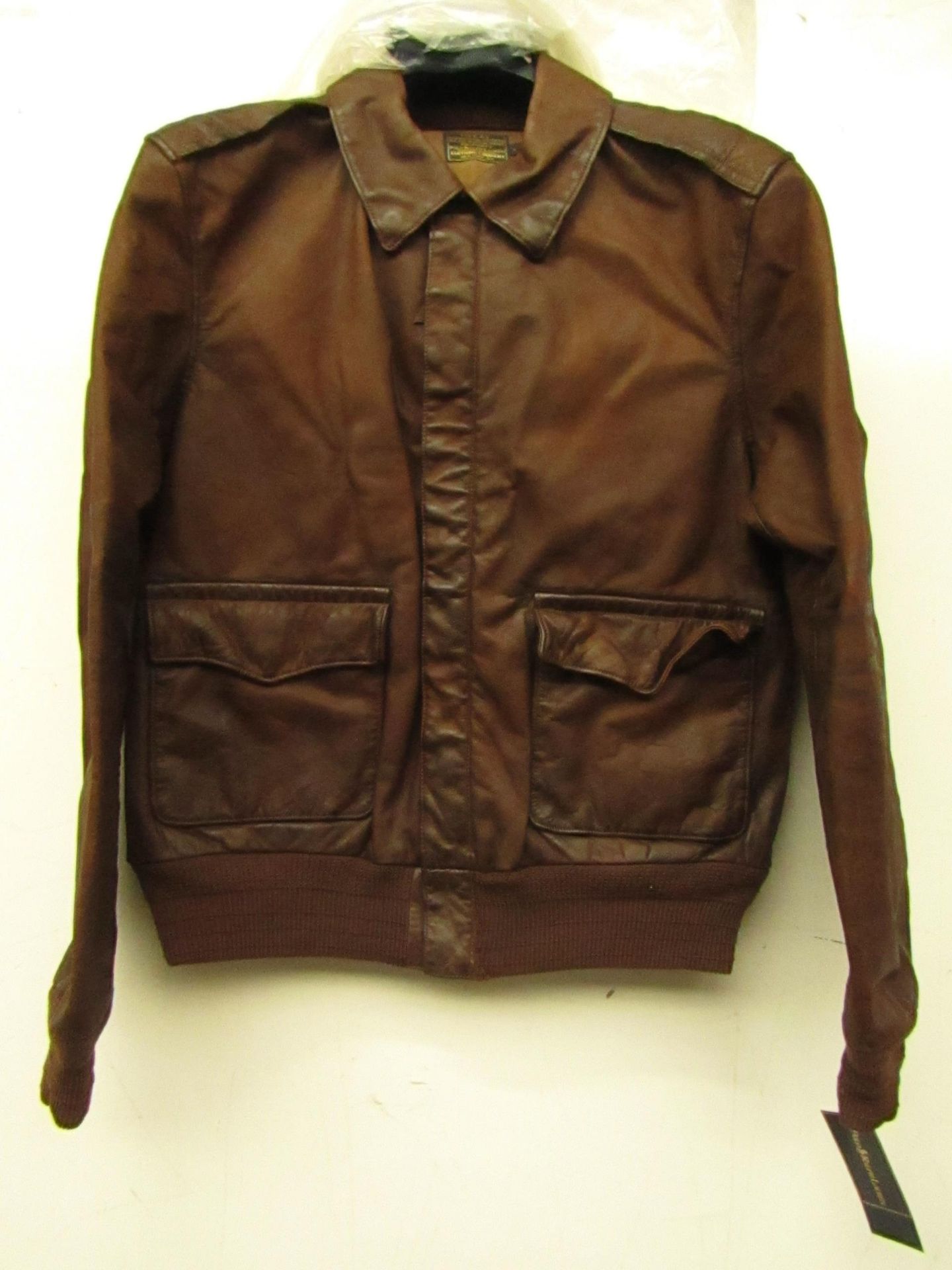 Ralph Lauren Type A2 Leather Bomber jacker, unused, RRP £350, size XXL