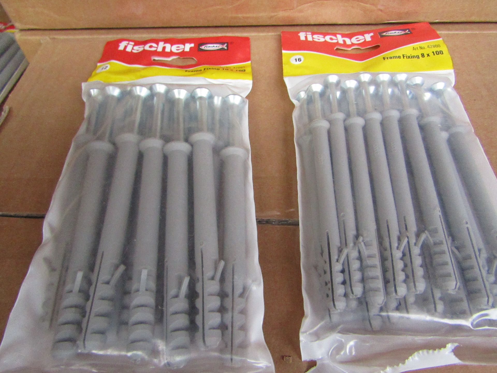 15x Fischer - Frame Fixing 8 x 100 (Packs of 12) - New & Packaged.