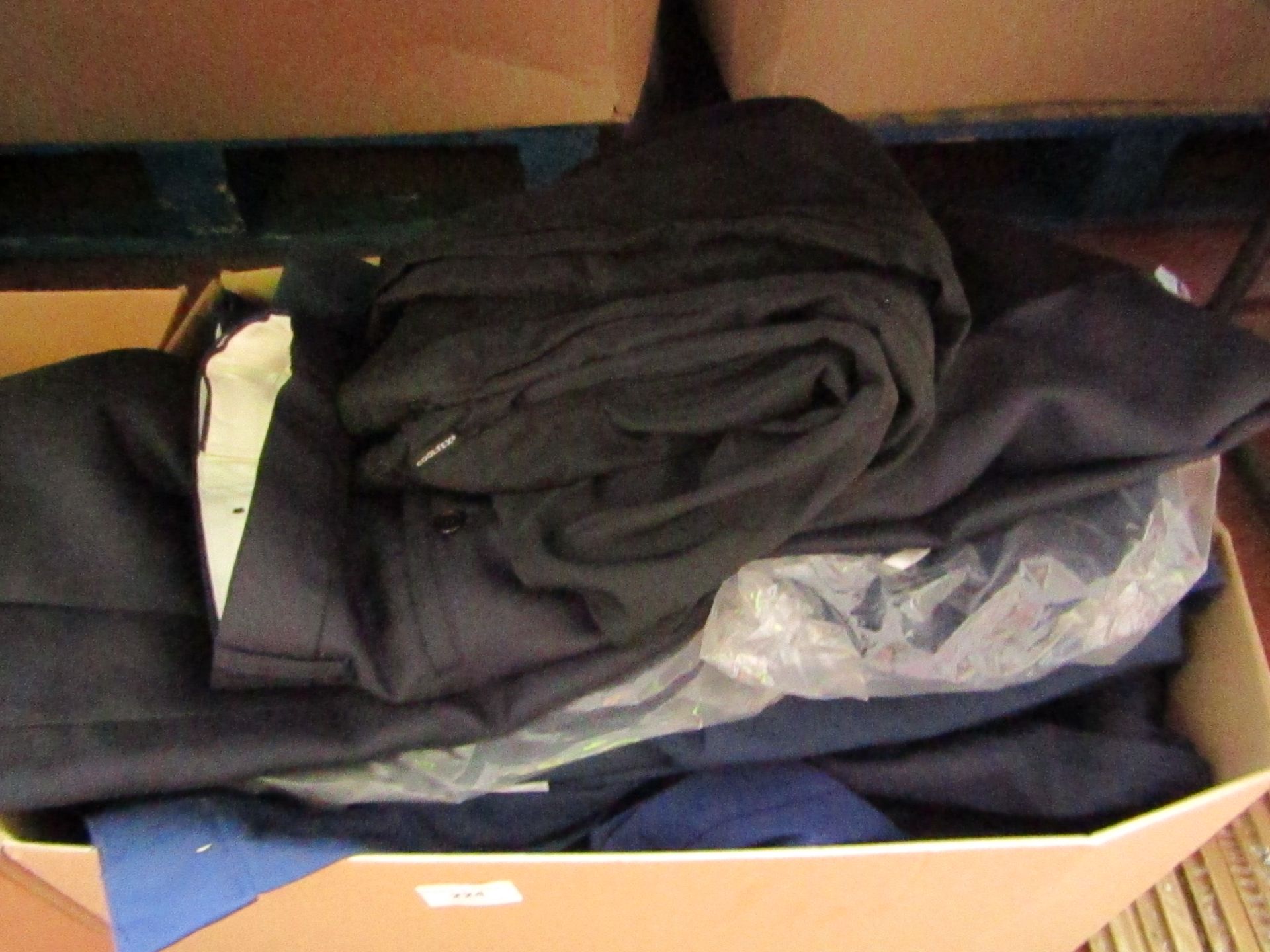 Box of Approx 10+ Items Being : Work Trousers - Assorted Colours & Sizes - All Unused & Boxed.