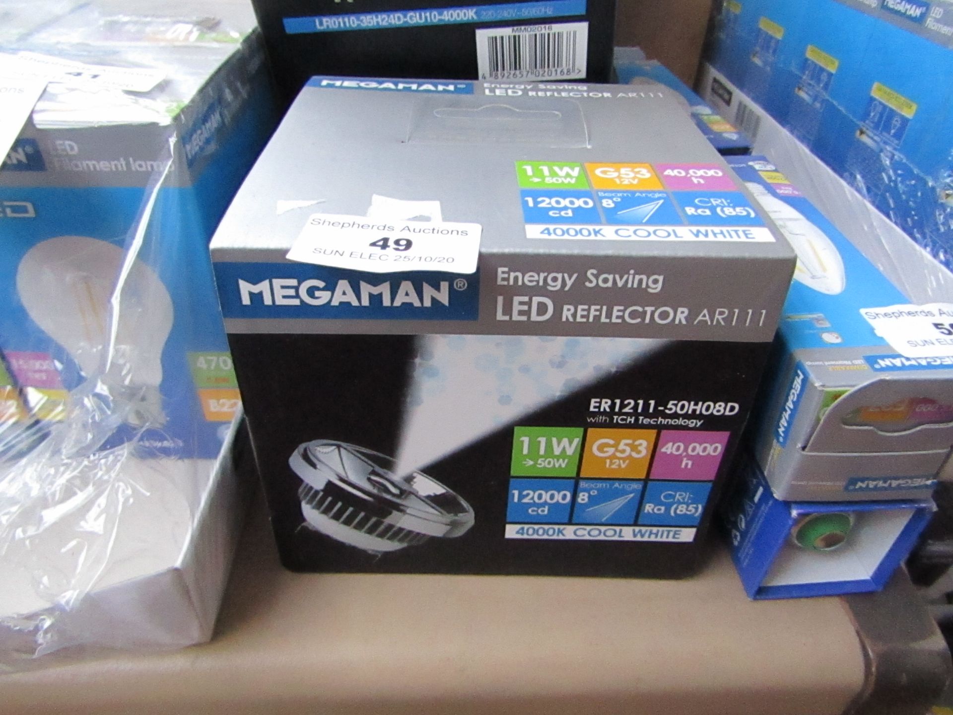 MegaMan Energy Saving LED Reflector Lamp, New and Boxed. 40,000 Hrs / G53 / 600 Lumens