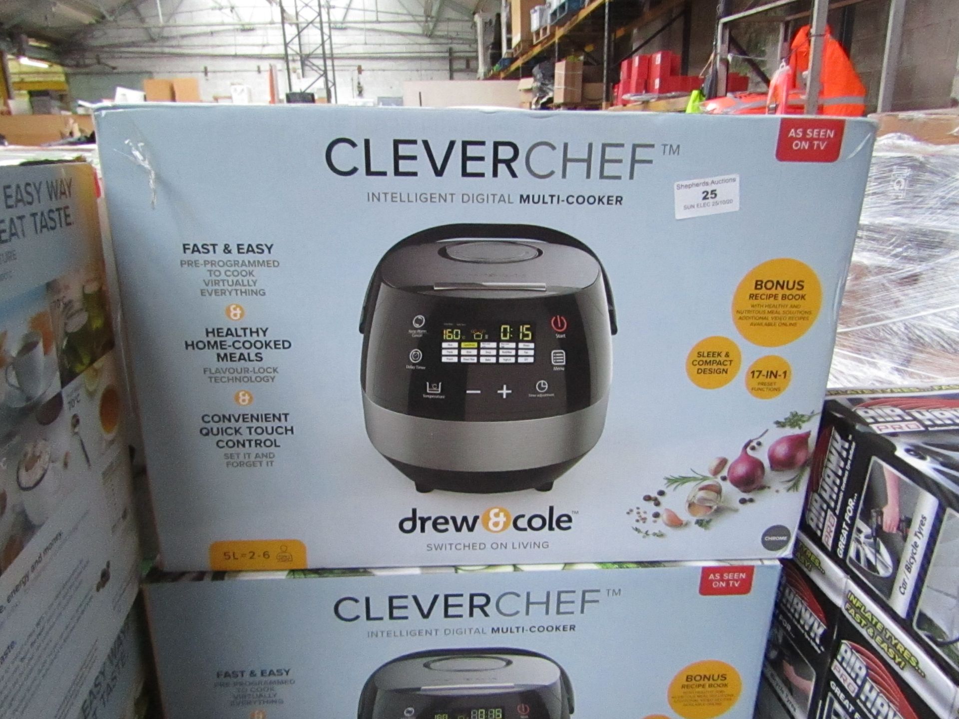 | 2X | DREW AND COLE CLEVER CHEF | UNCHECKED AND BOXED | NO ONLINE RESALE | SKU - | RRP £69.99 |