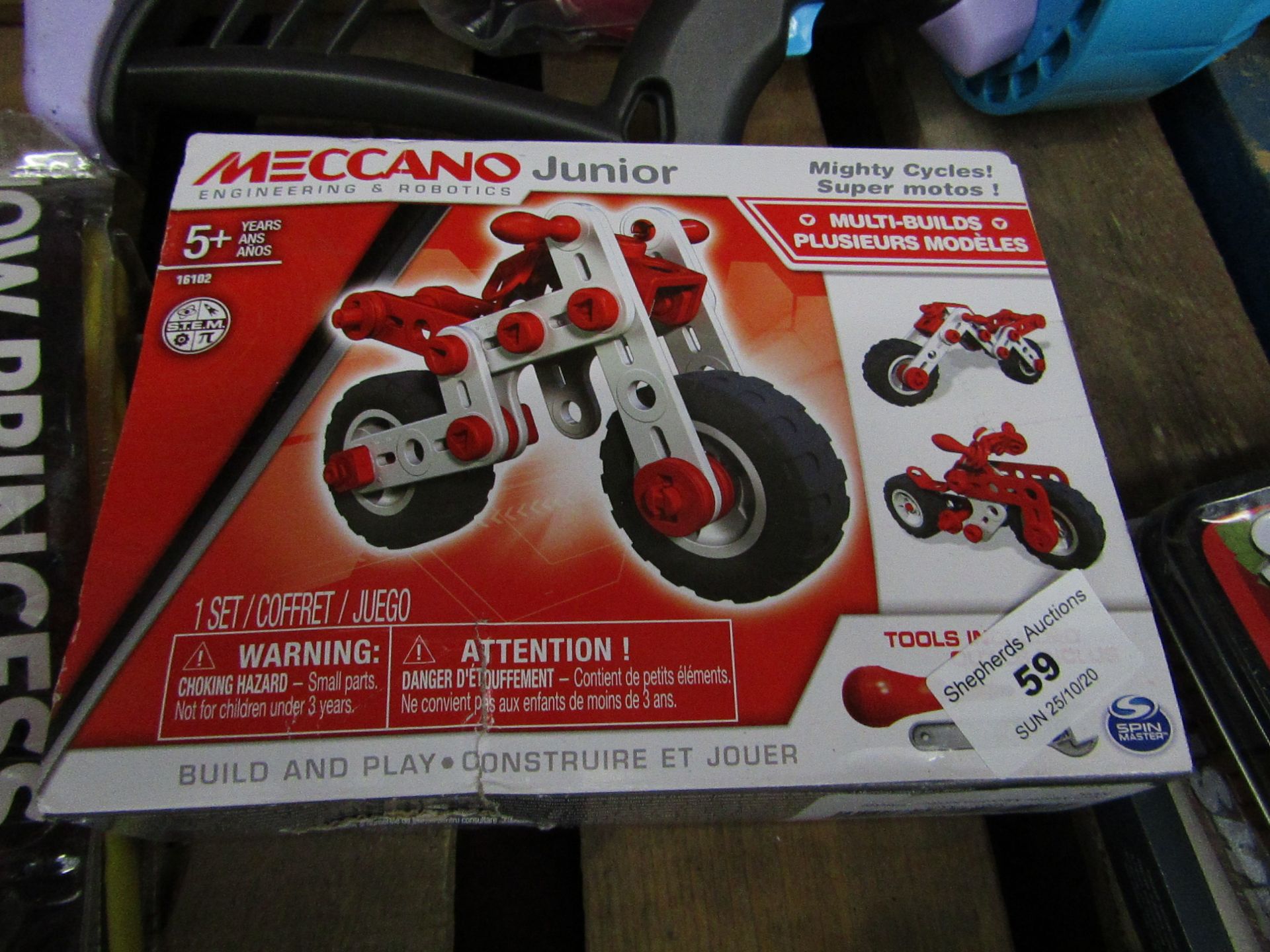 Meccano Junior Mighty Cycles Build Se. Unused