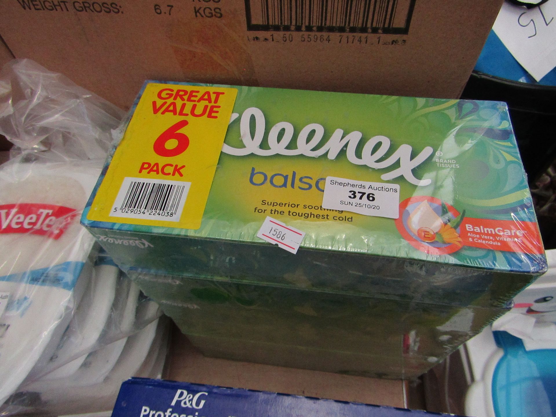 6 packs of Kleenex Balsam Tissues. New & Packaged