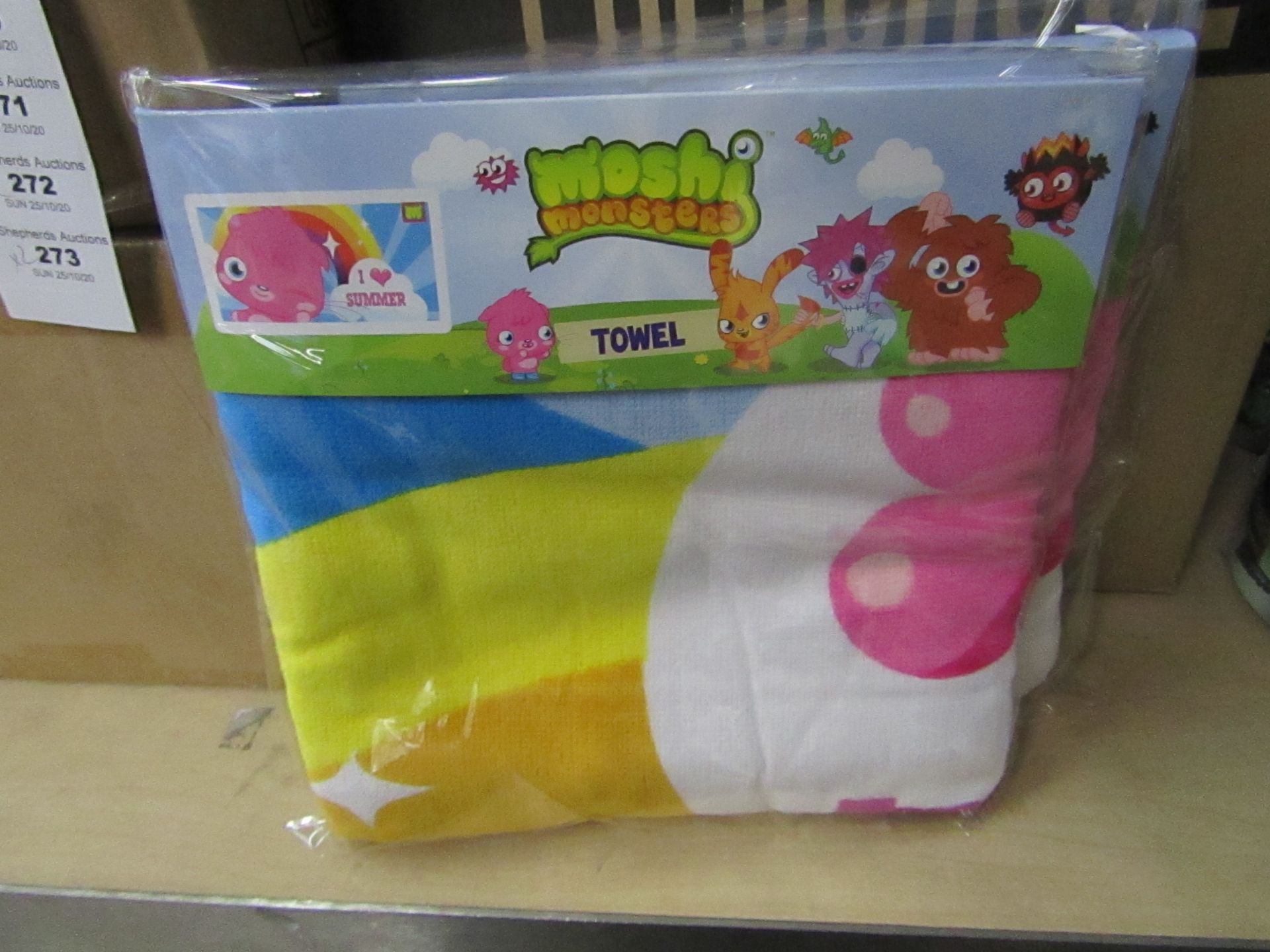2 x Moshi monsters 'I Love Summer' Beach towels. New & Packaged