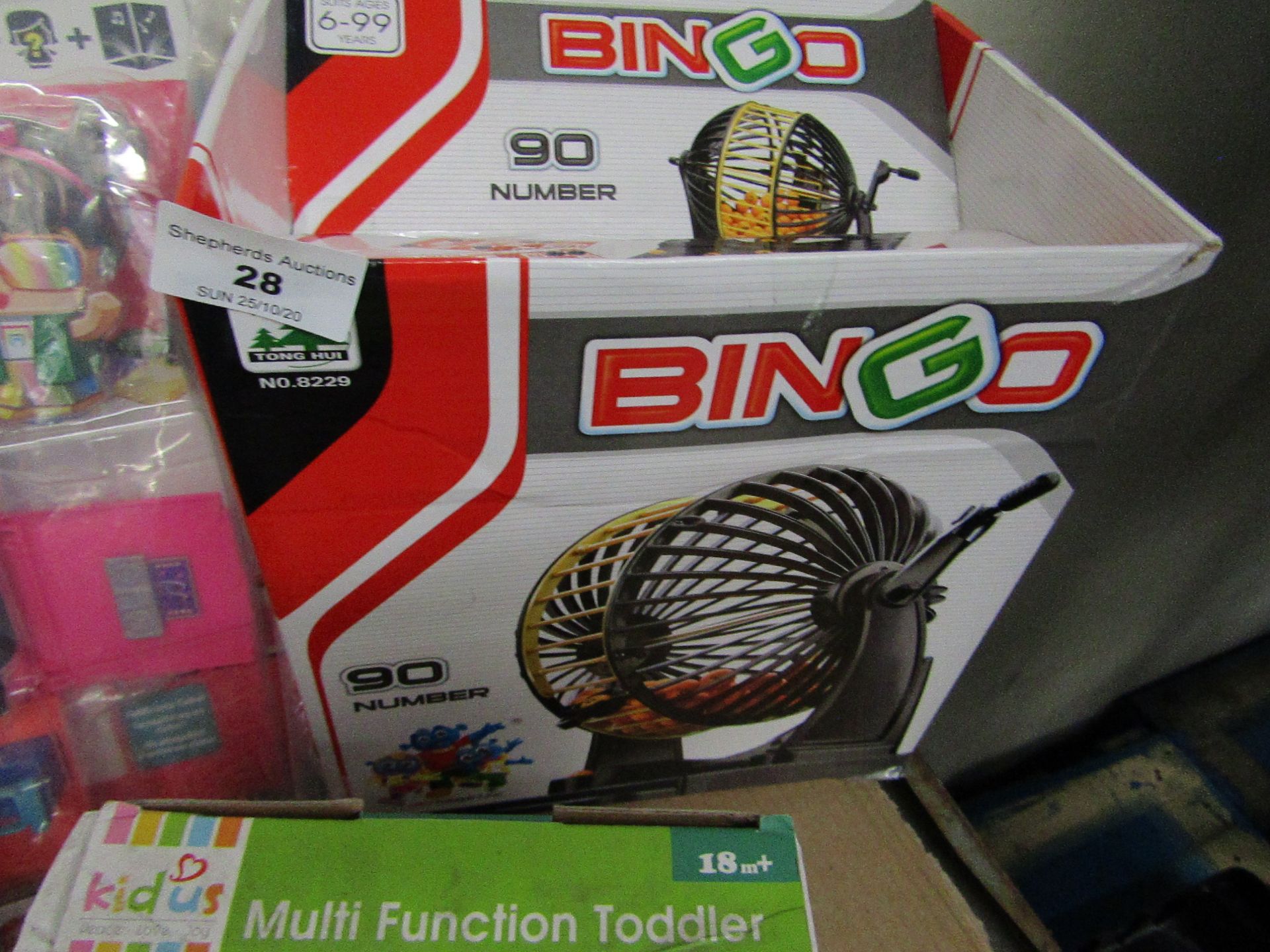 Bingo Game. Boxed but unchecked