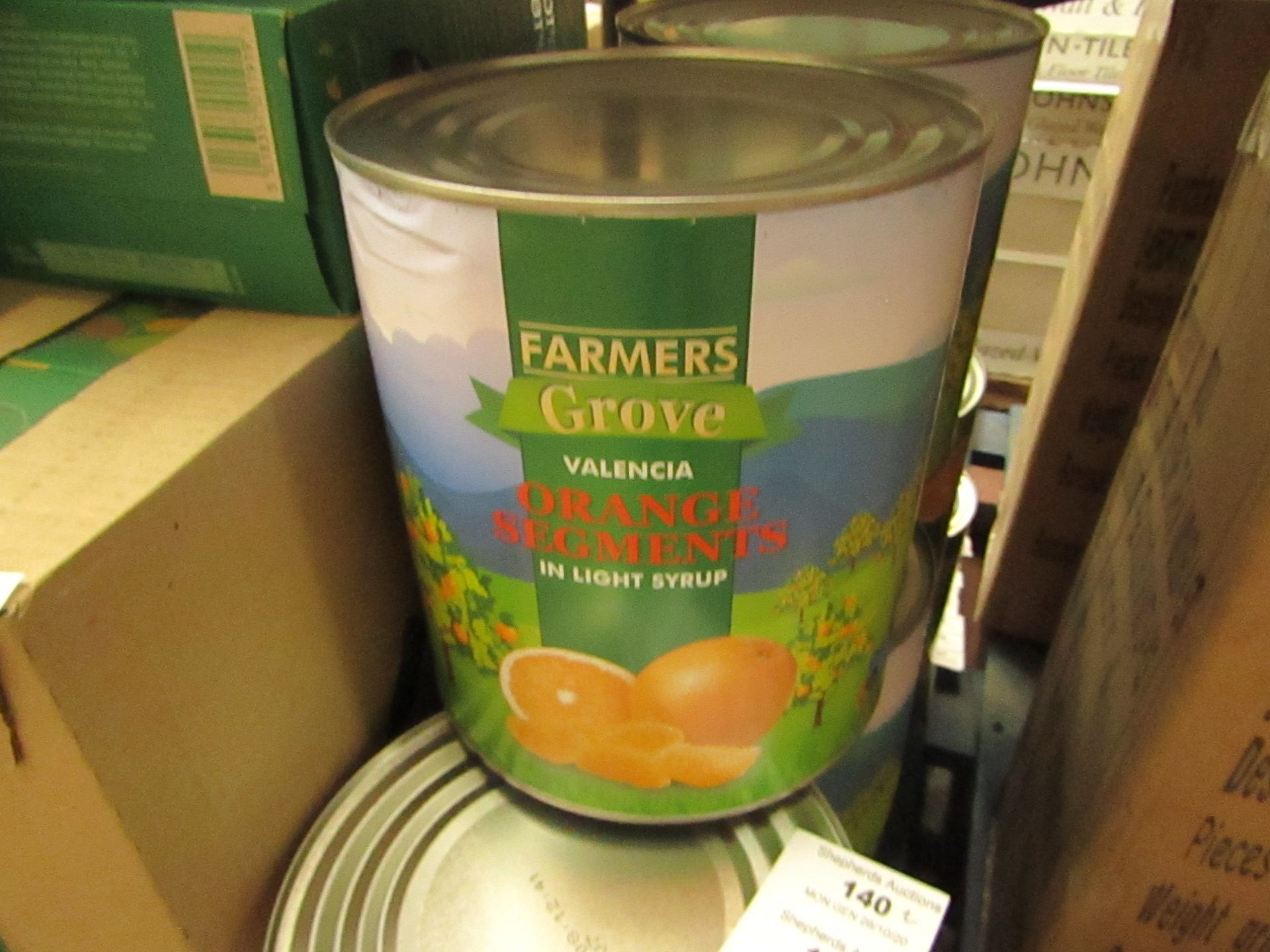 2x Farmers Grove - Valencia Orange Segments In Light Syrup 3000g - Unused.