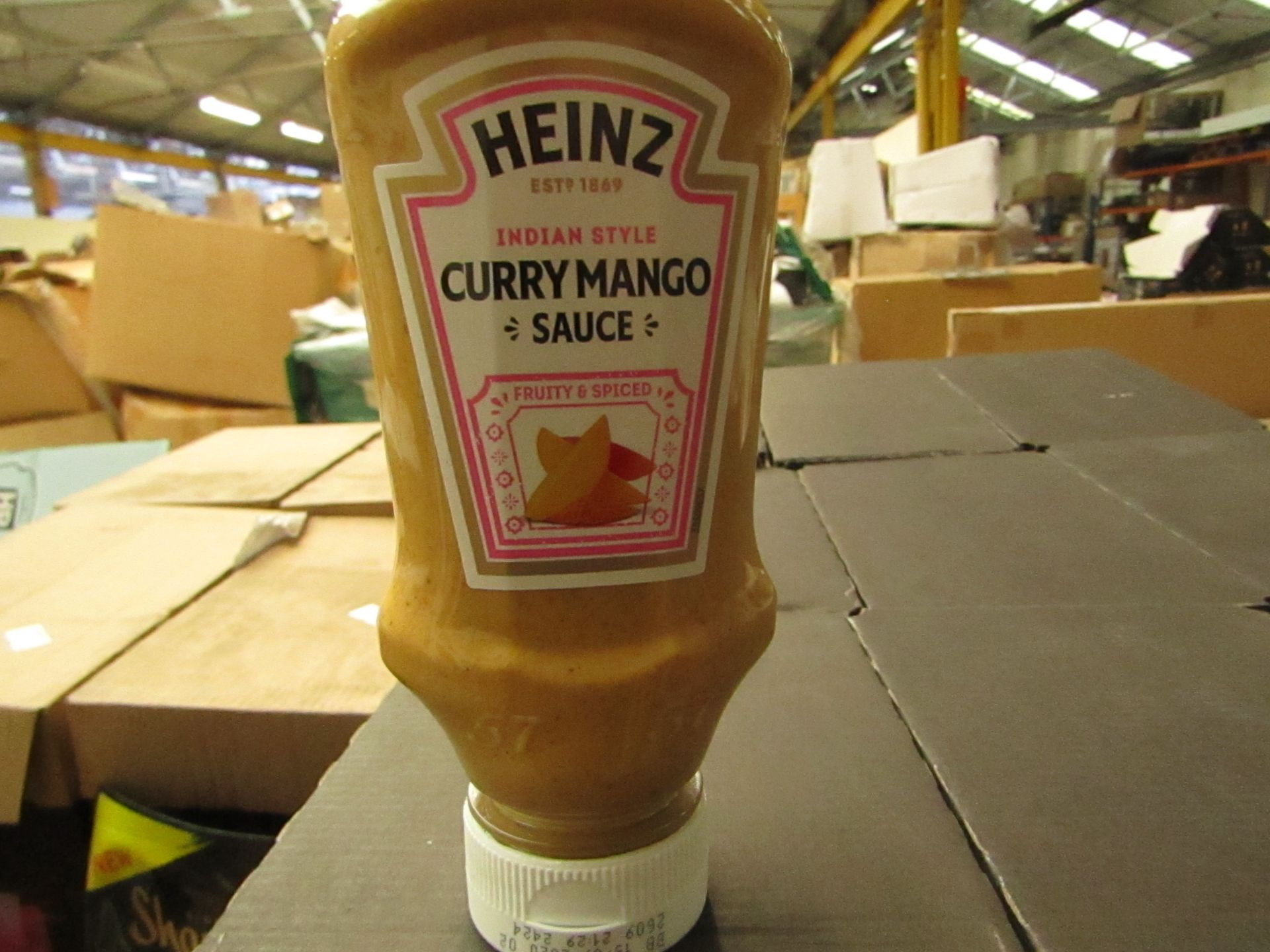 4x Boxes 8x 220ml Heinz Curry Mango Sauce. BB 15/9/20