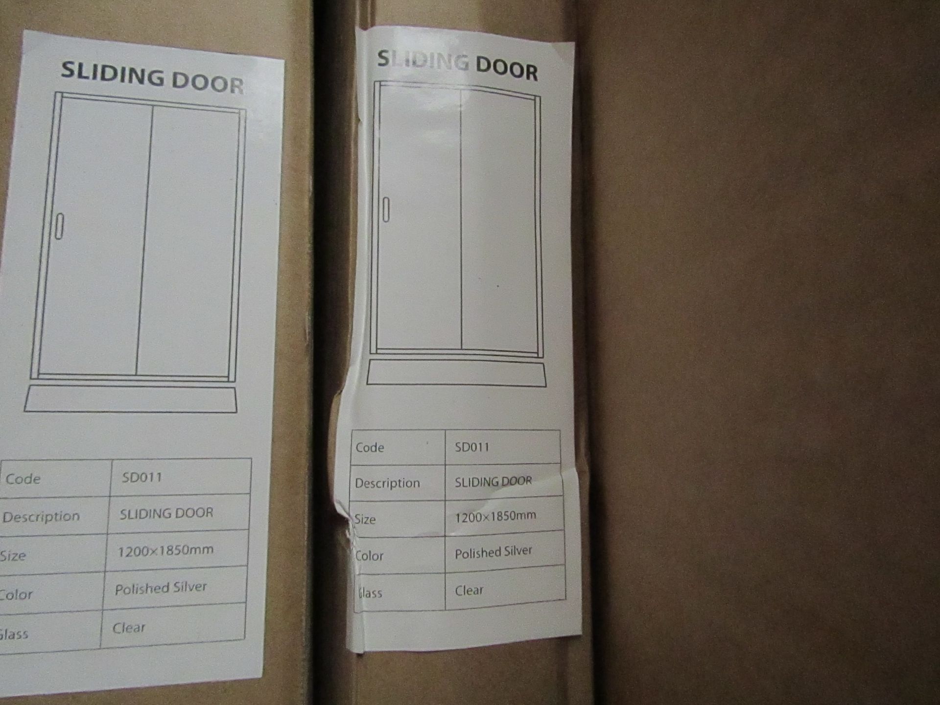 Wetroom 1200 x 1850mm deflector, new and boxed. SD011