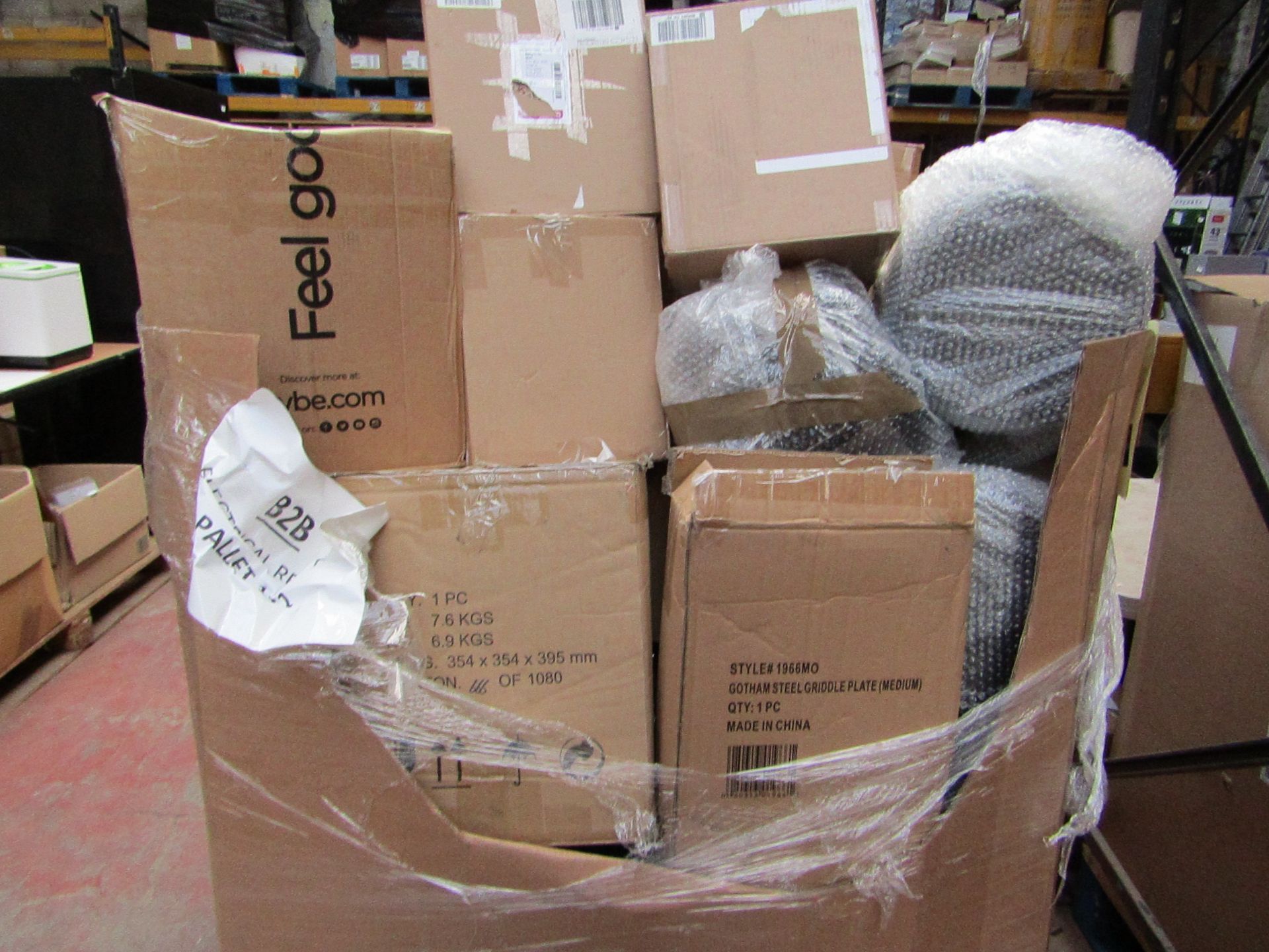 | 1X | PALLET OF SALVAGE APPROX 30 - 35 ITEMS BEING, NUTRIBULLETS, SOUP CHEFS, PRESSURE COOKERS,