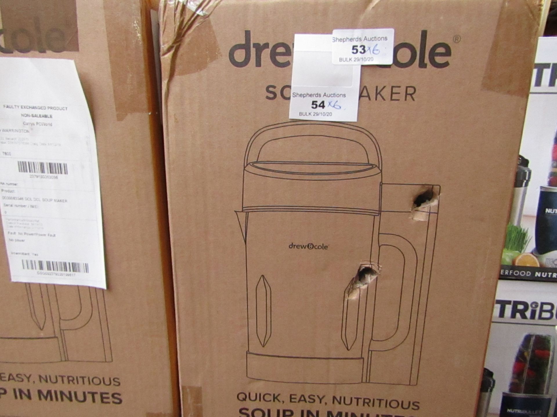 | 6X | DREW AND COLE SOUP CHEF | UNCHECKED AND BOXED | NO ONLINE RESALE | SKU C5060541516809 |