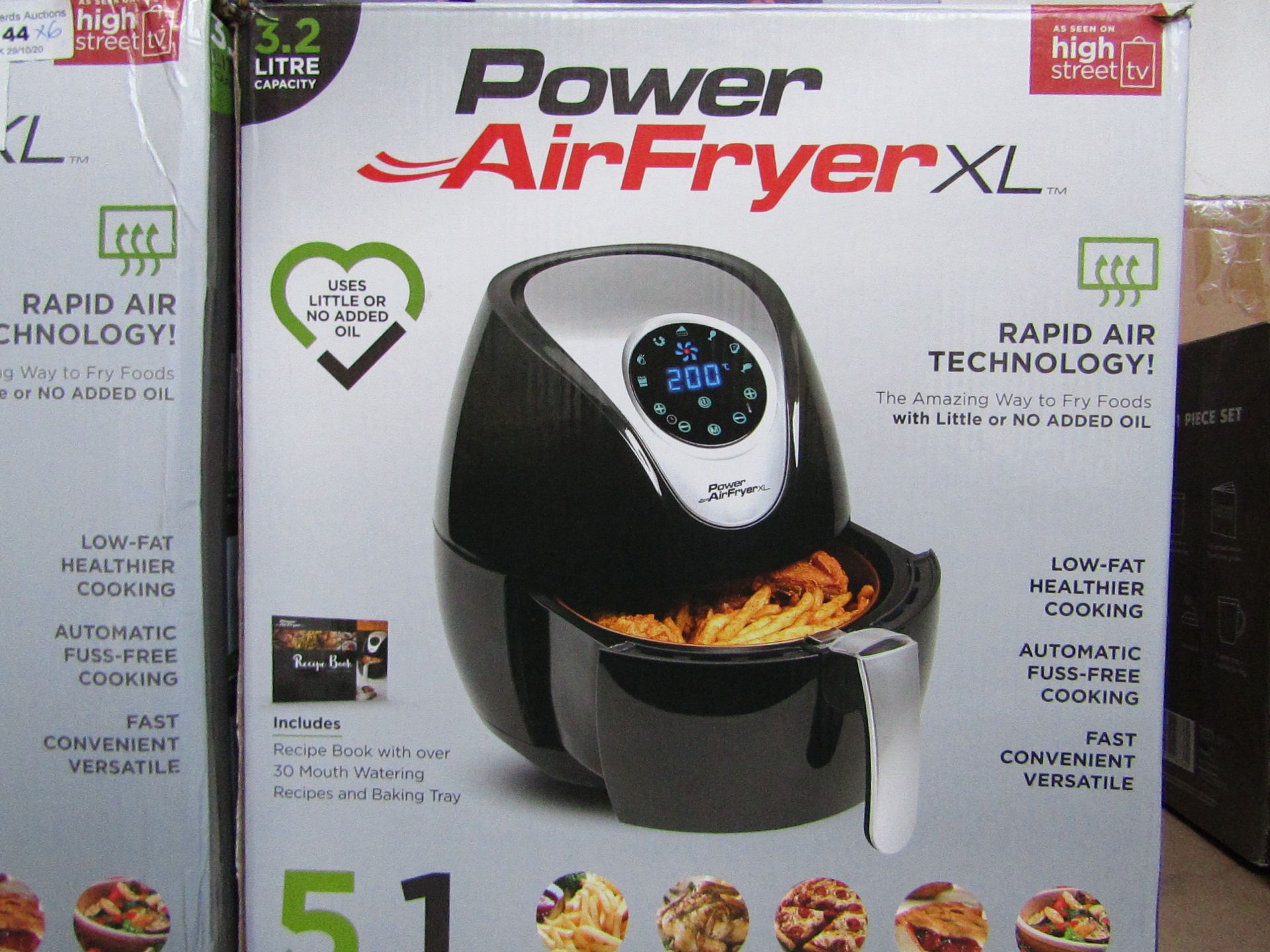 | 6x | POWER AIR FRYER 3.2L | UNCHECKED AND BOXED | NO ONLINE RE-SALE | SKU 5060191468053| RRP £79.