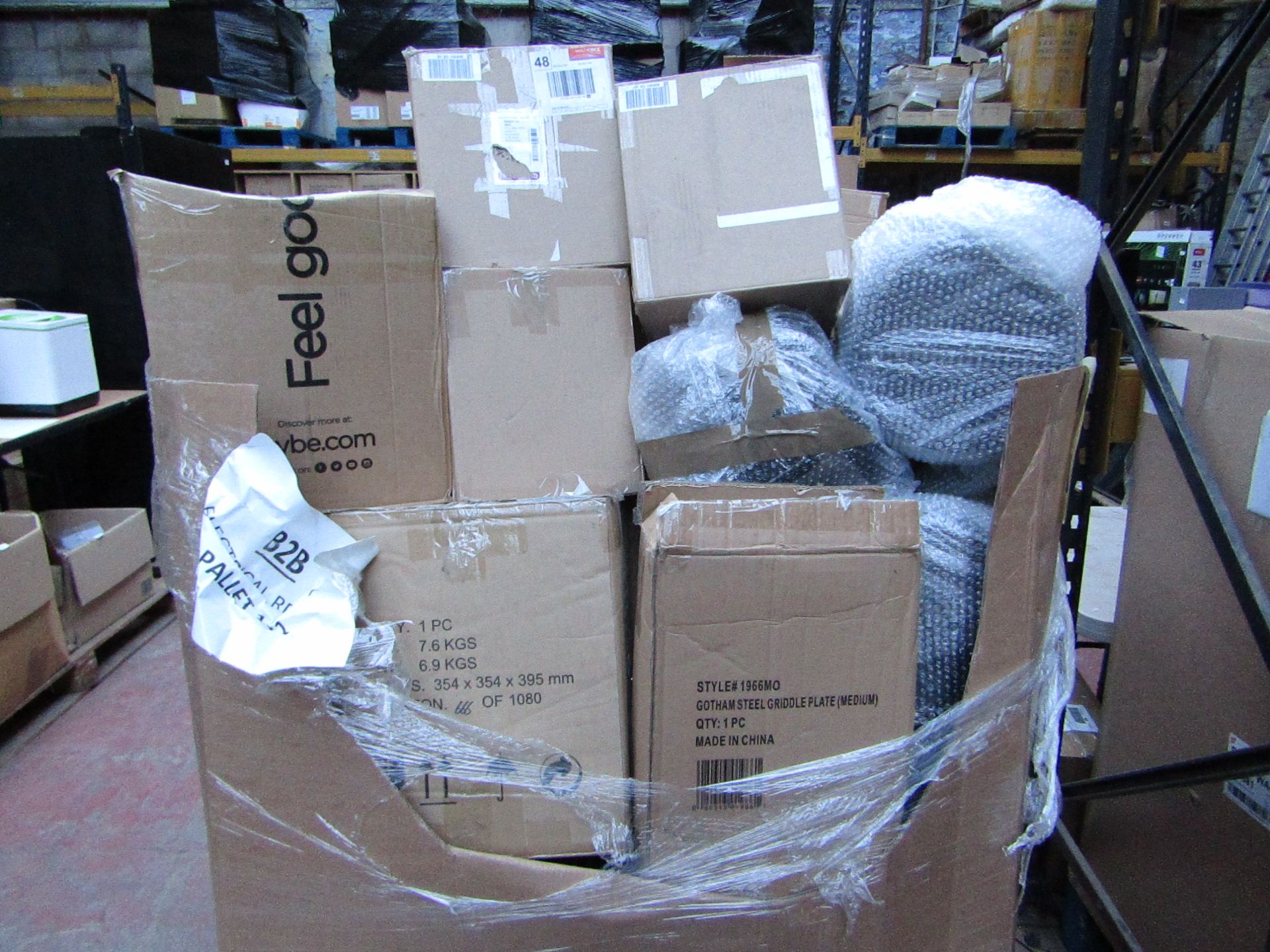 | 1X | PALLET OF SALVAGE APPROX 30 - 35 ITEMS BEING, NUTRIBULLETS, SOUP CHEFS, PRESSURE COOKERS, - Image 2 of 2