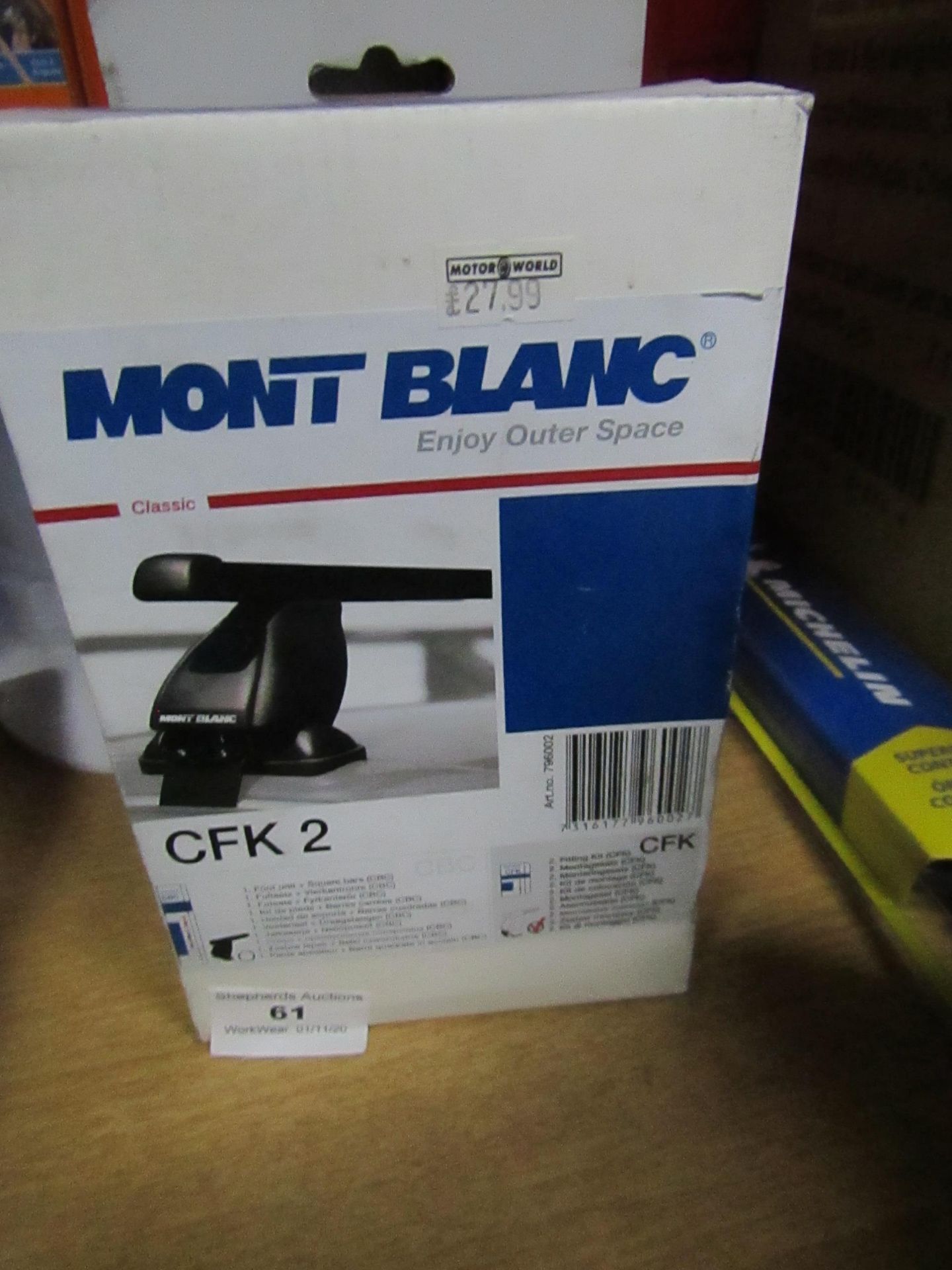 Mont Blanc - CFK 2 Car Roof Rack Fitting Kit - Unused & Boxed.