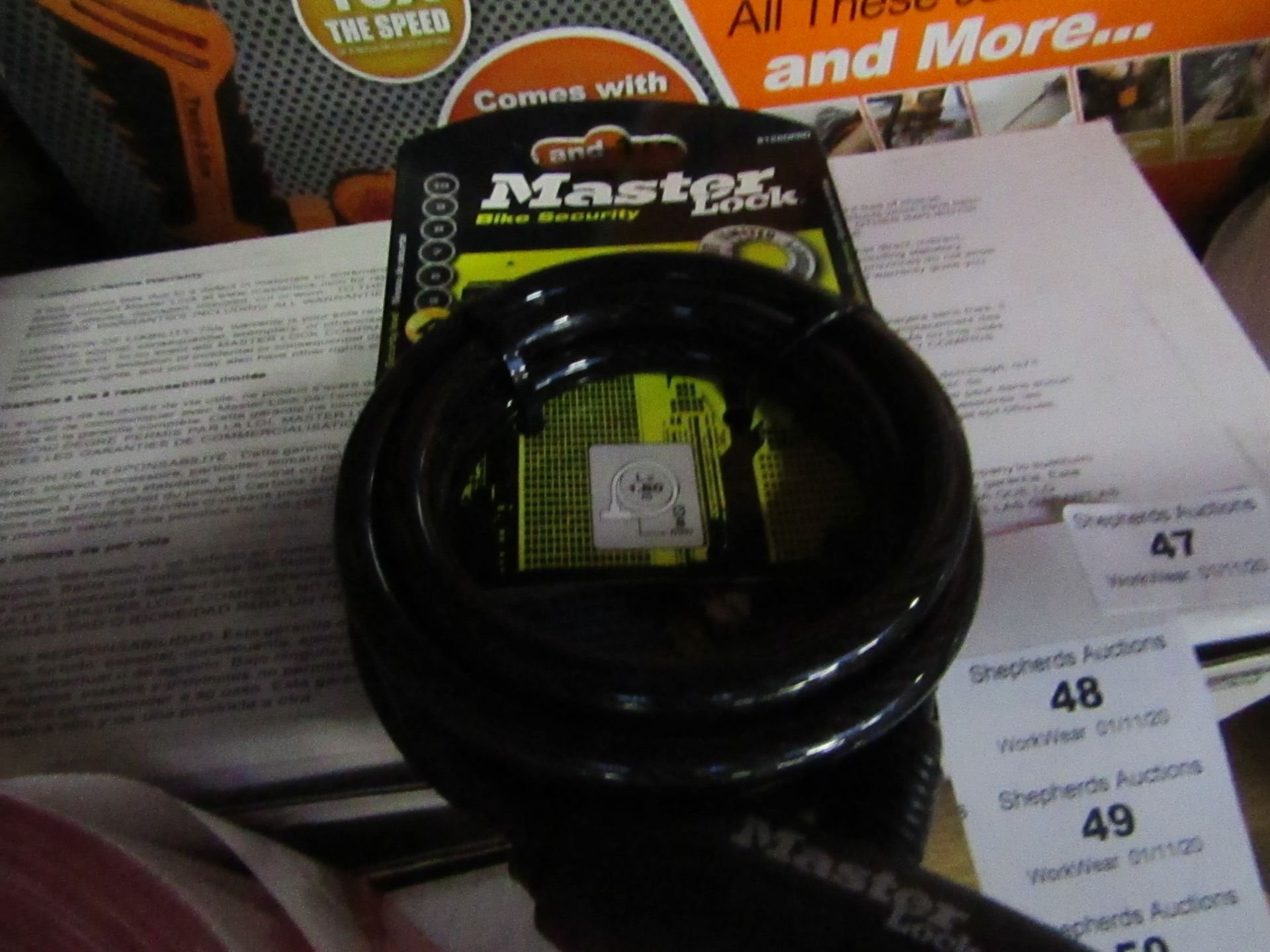 Master - Bicycle Lock (2 Keys) - New.