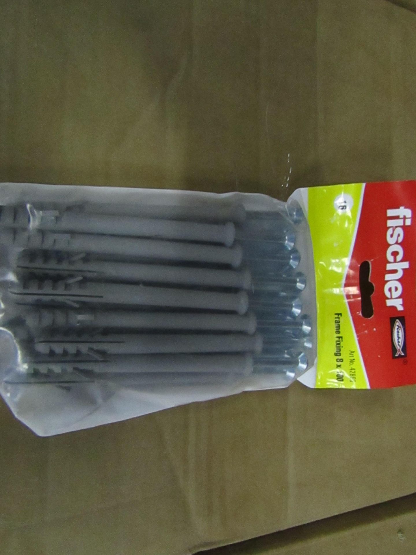 Box of Approx 9+ Fischer - Frame Fixing 8 x 100 (Packs of 16) - New & Packaged.