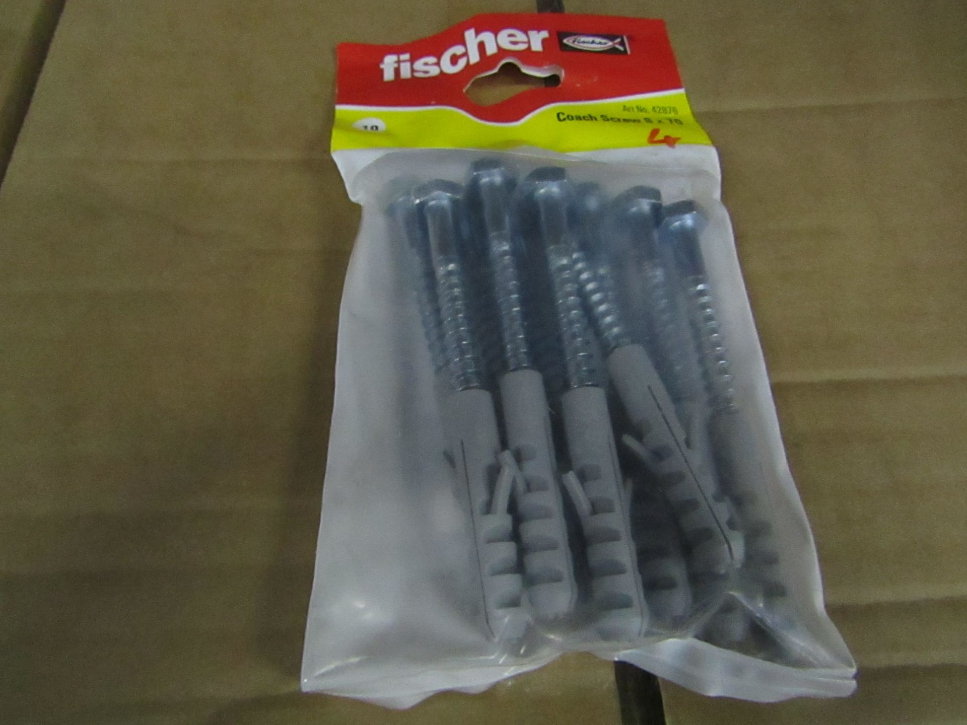 20x Fischer - Coach Screw 8 x 70 (Packs of 10) - New & Packaged.