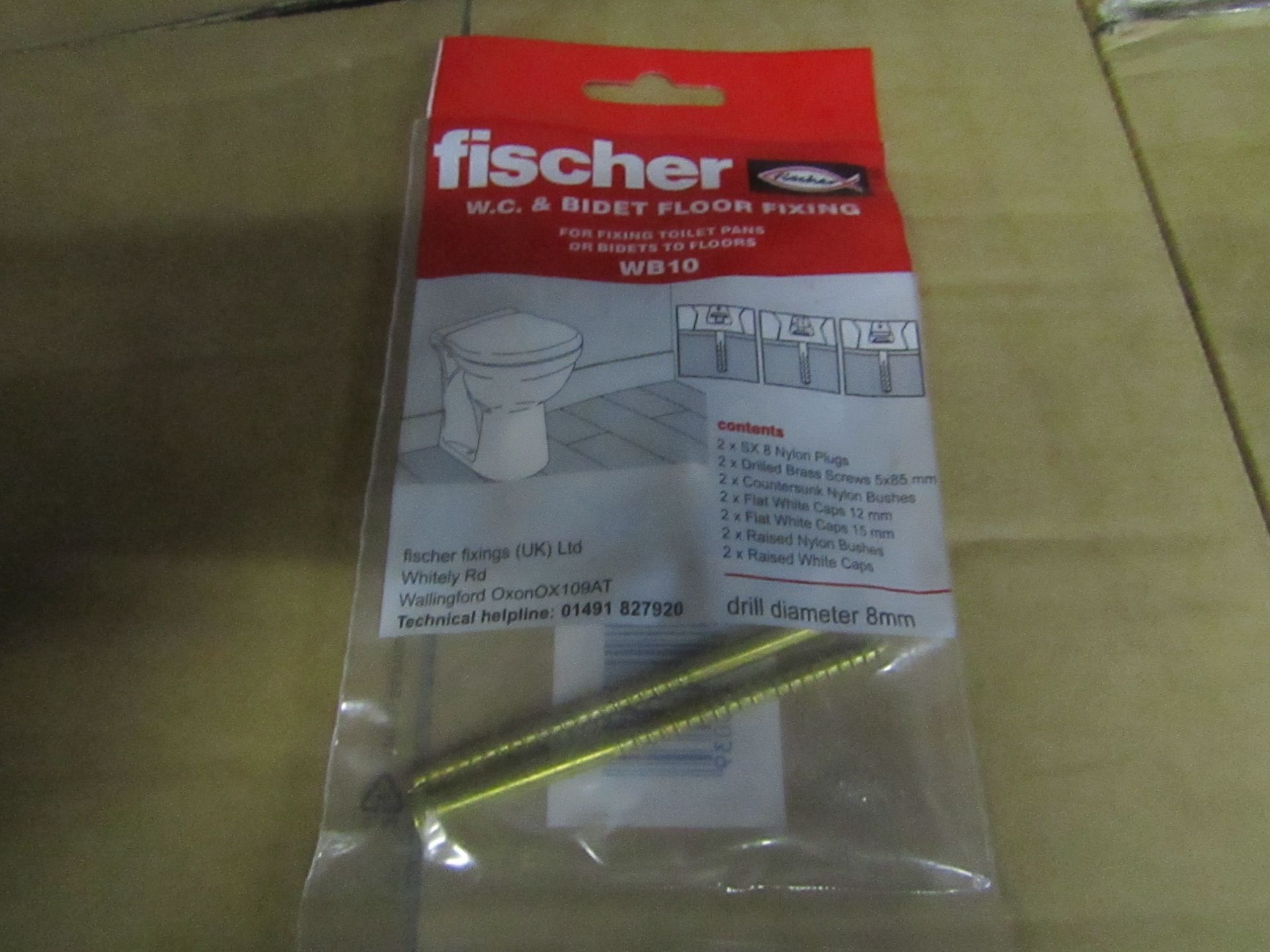 Box of Approx 35+ Fischer - W.C. & Biget Floor Fixing (Pack of 2) - New & Packaged.