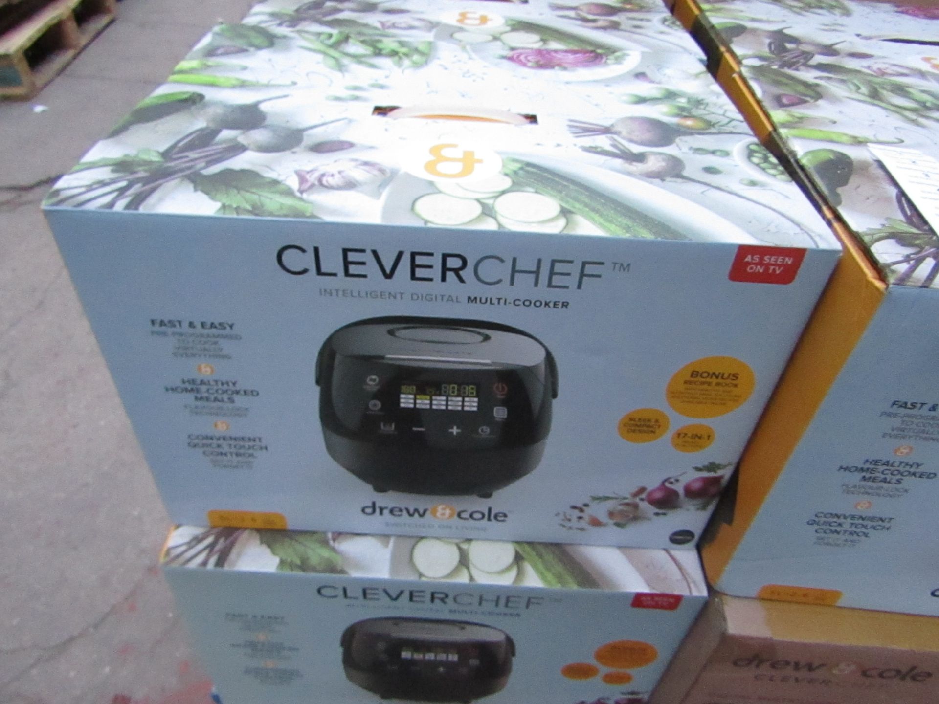 | 1X | DREW AND COLE CLEVER CHEF | BOXED AND REFURBISHED | NO ONLINE RESALE | SKU - | RRP £69.99 |