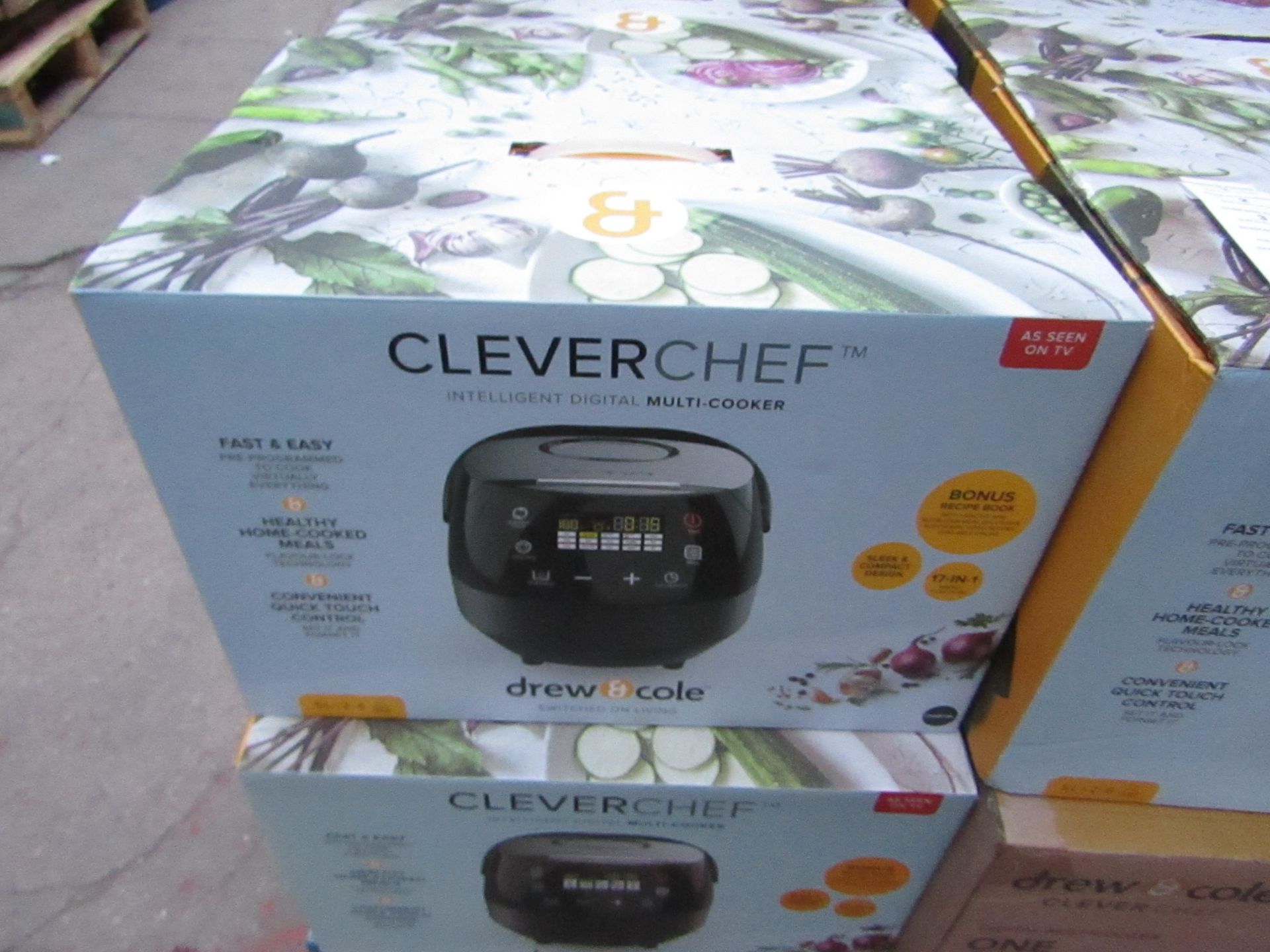 | 1X | DREW AND COLE CLEVER CHEF | BOXED AND REFURBISHED | NO ONLINE RESALE | SKU - | RRP £69.99 |