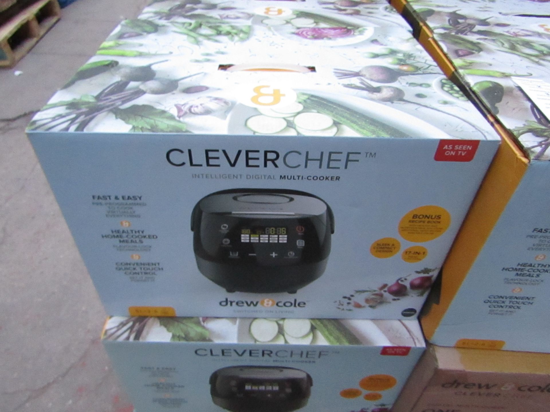 | 1X | DREW AND COLE CLEVER CHEF | BOXED AND REFURBISHED | NO ONLINE RESALE | SKU - | RRP £69.99 |