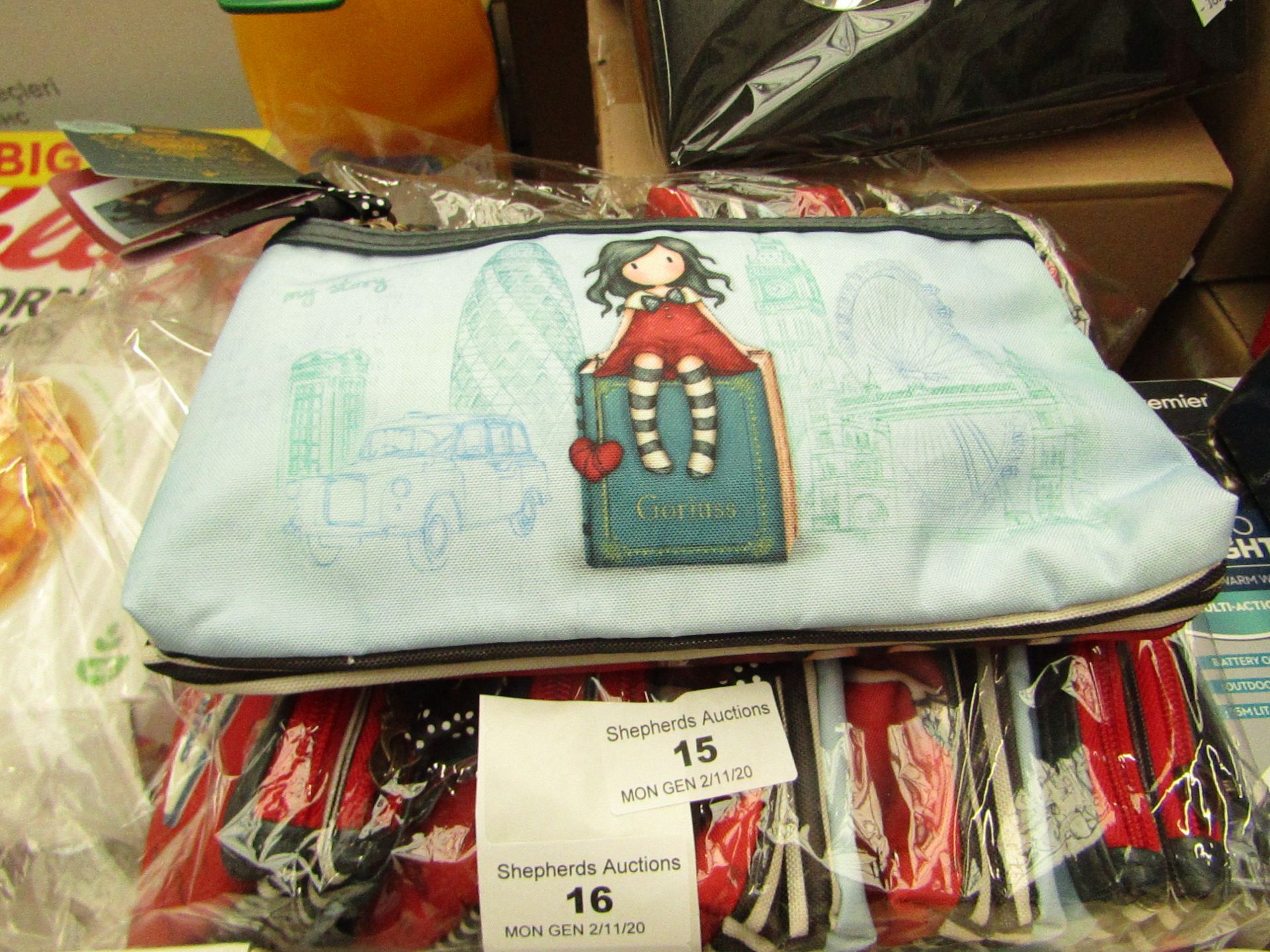 Santoro London Gorjuss - Double Zip Pencil Case - New with Original Tags. RRP £15.00 Each.