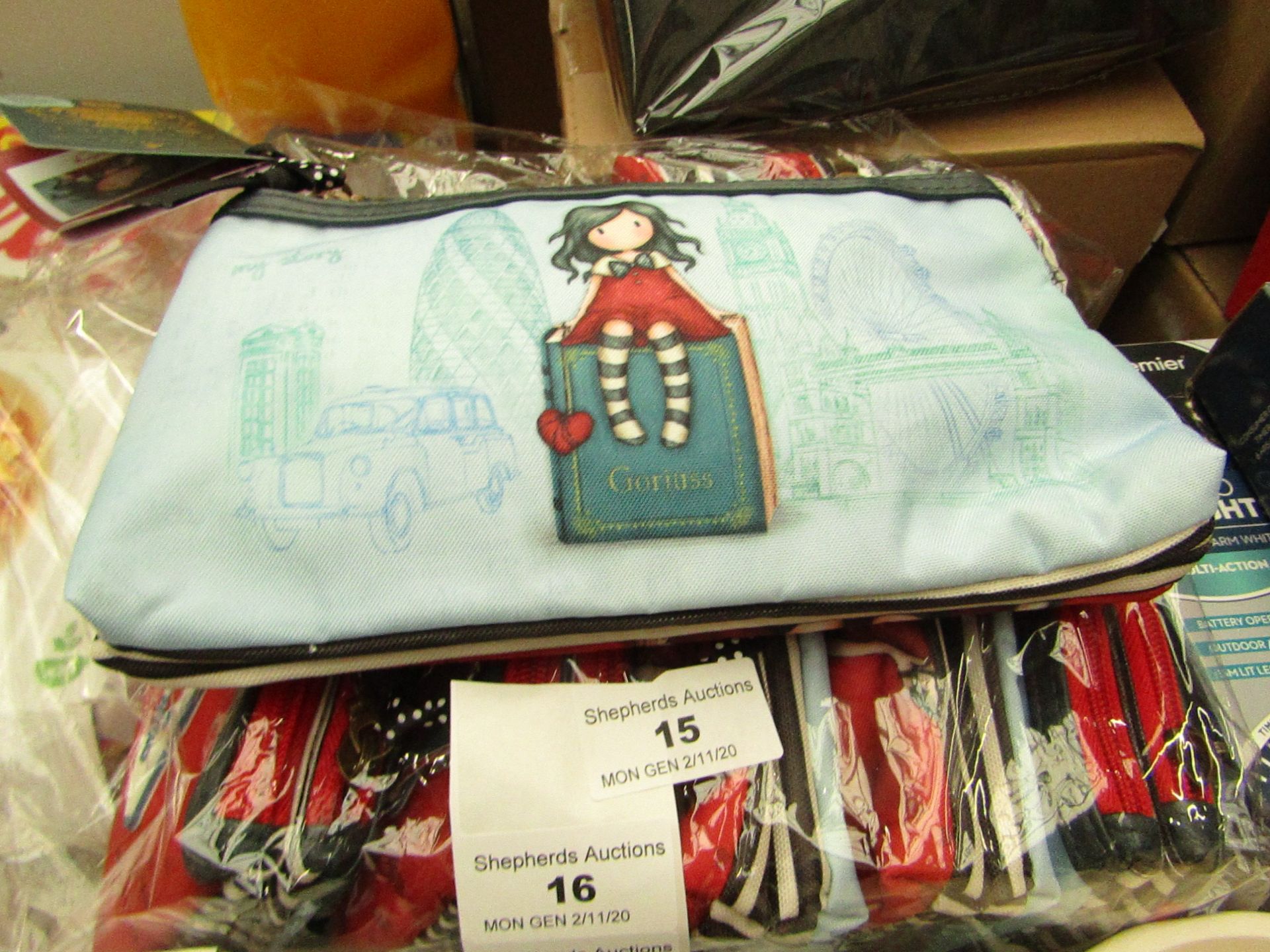 Santoro London Gorjuss - Double Zip Pencil Case - New with Original Tags. RRP £15.00 Each.