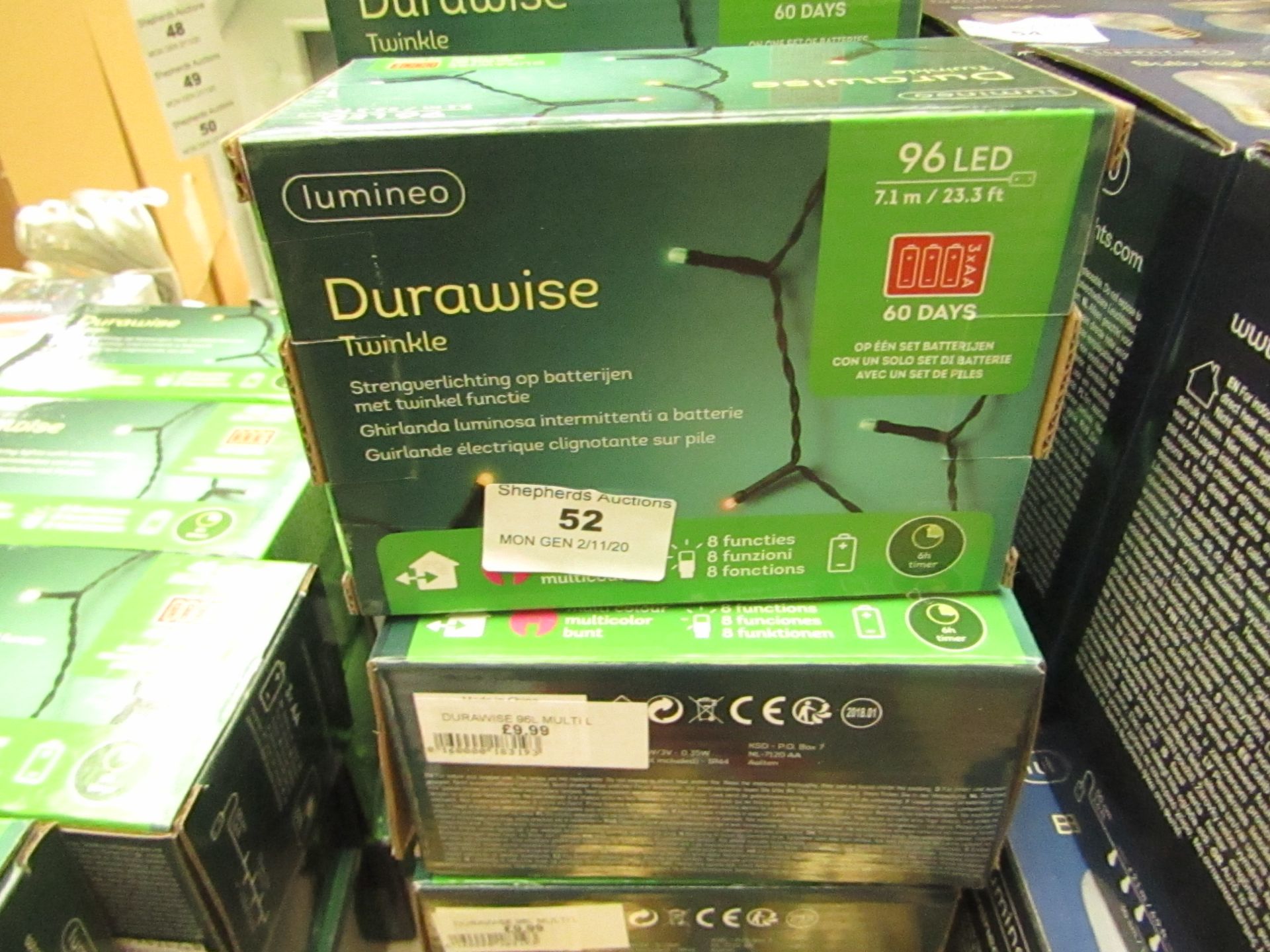 4x Lumineo - Durawise Twinkle 96 LED (Battery Operated) - All Boxed.