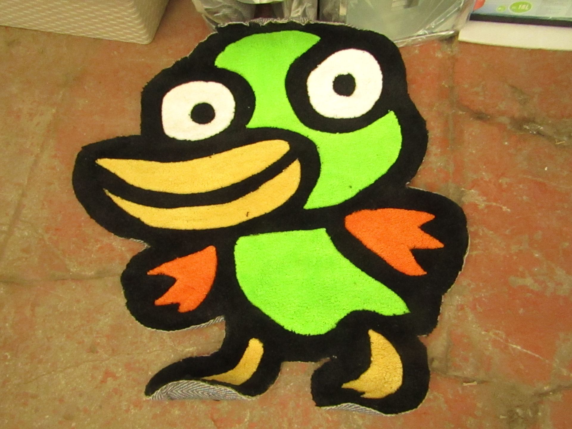 Kiddy Bird Green Acrylic Rug 65x78cm - Unused & Packaged.