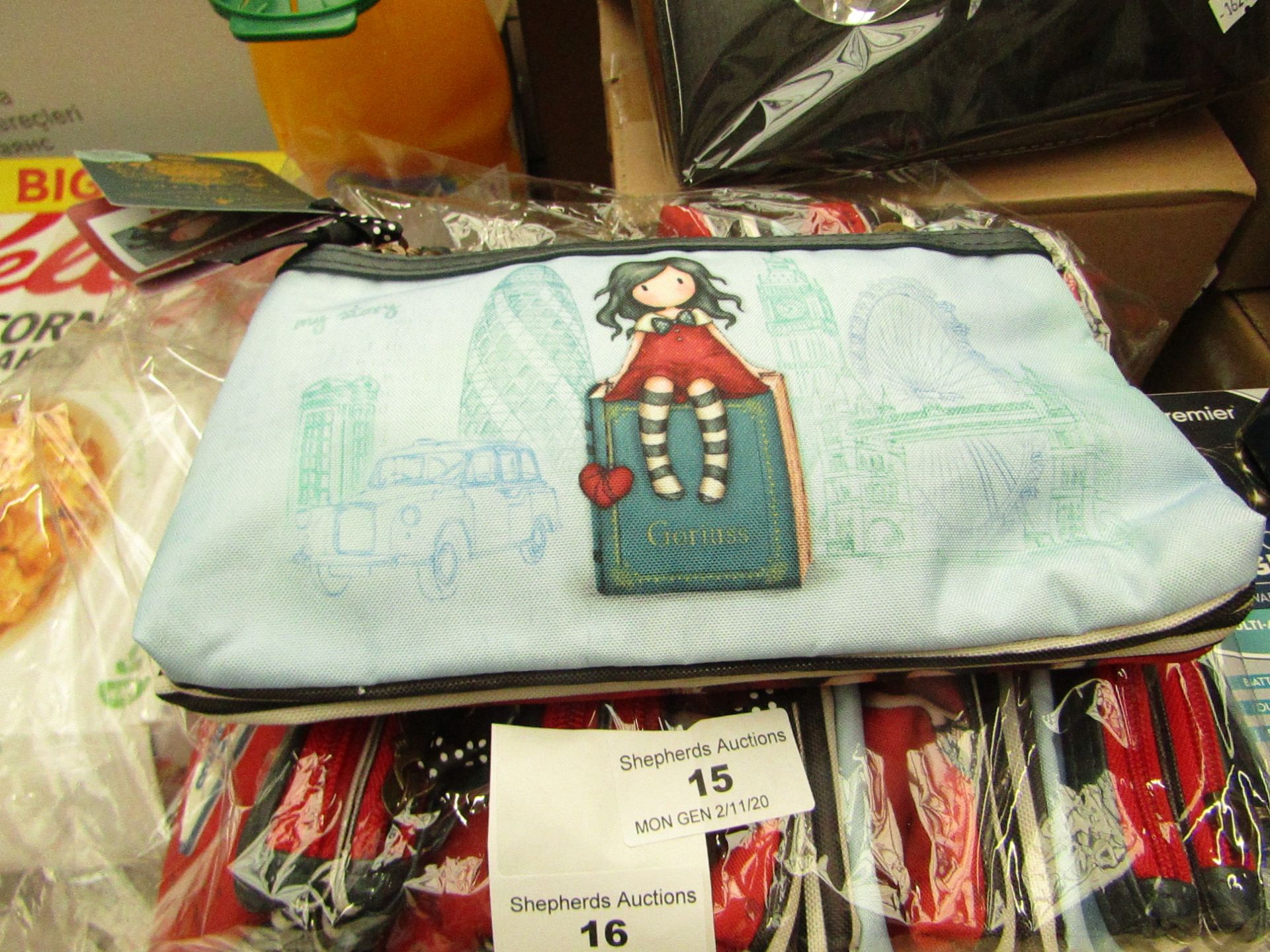 Santoro London Gorjuss - Double Zip Pencil Case - New with Original Tags. RRP £15.00 Each.