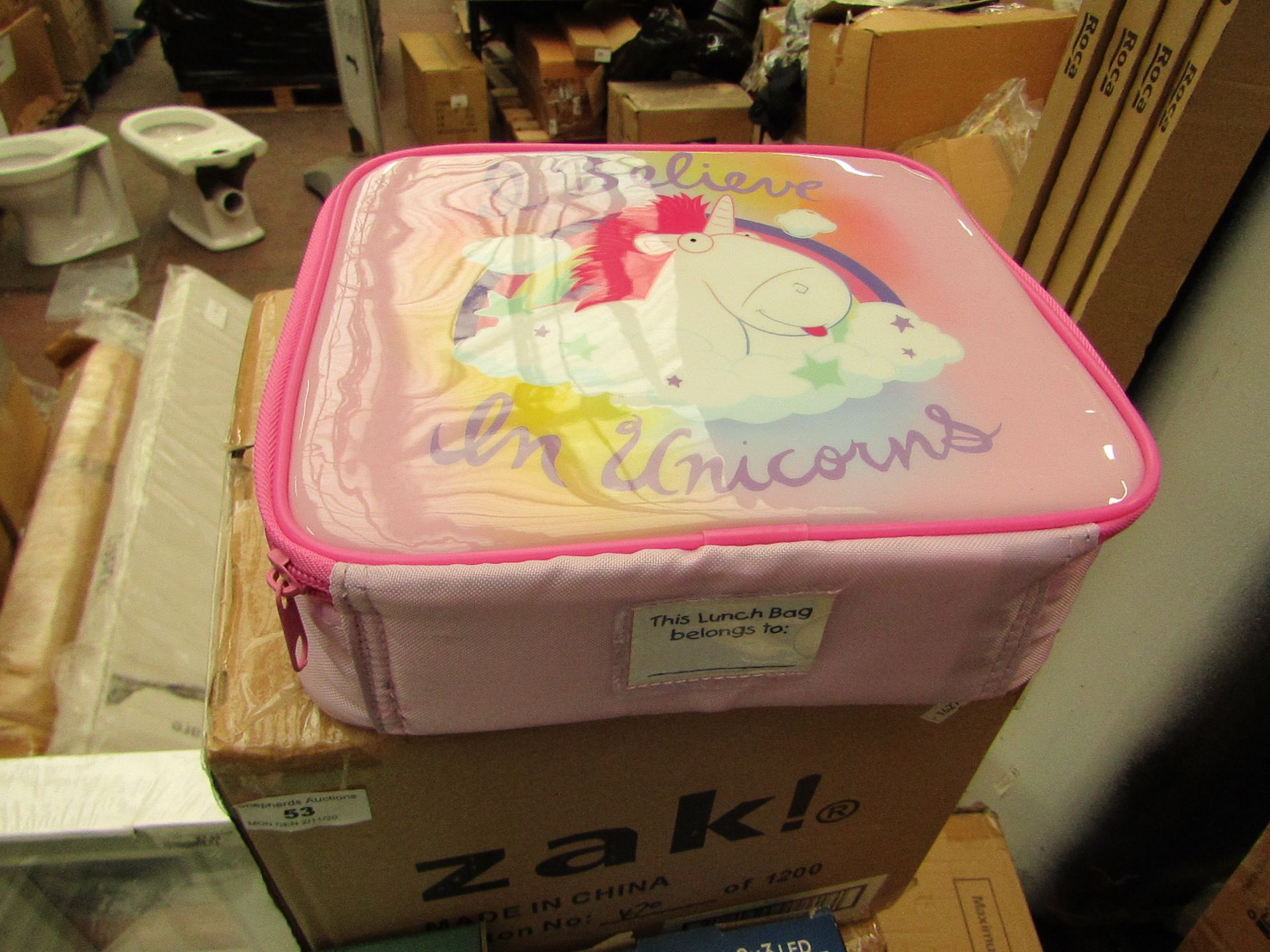 I love Unicorns - Lunch Bag - Box of 3 Units - New & Boxed.