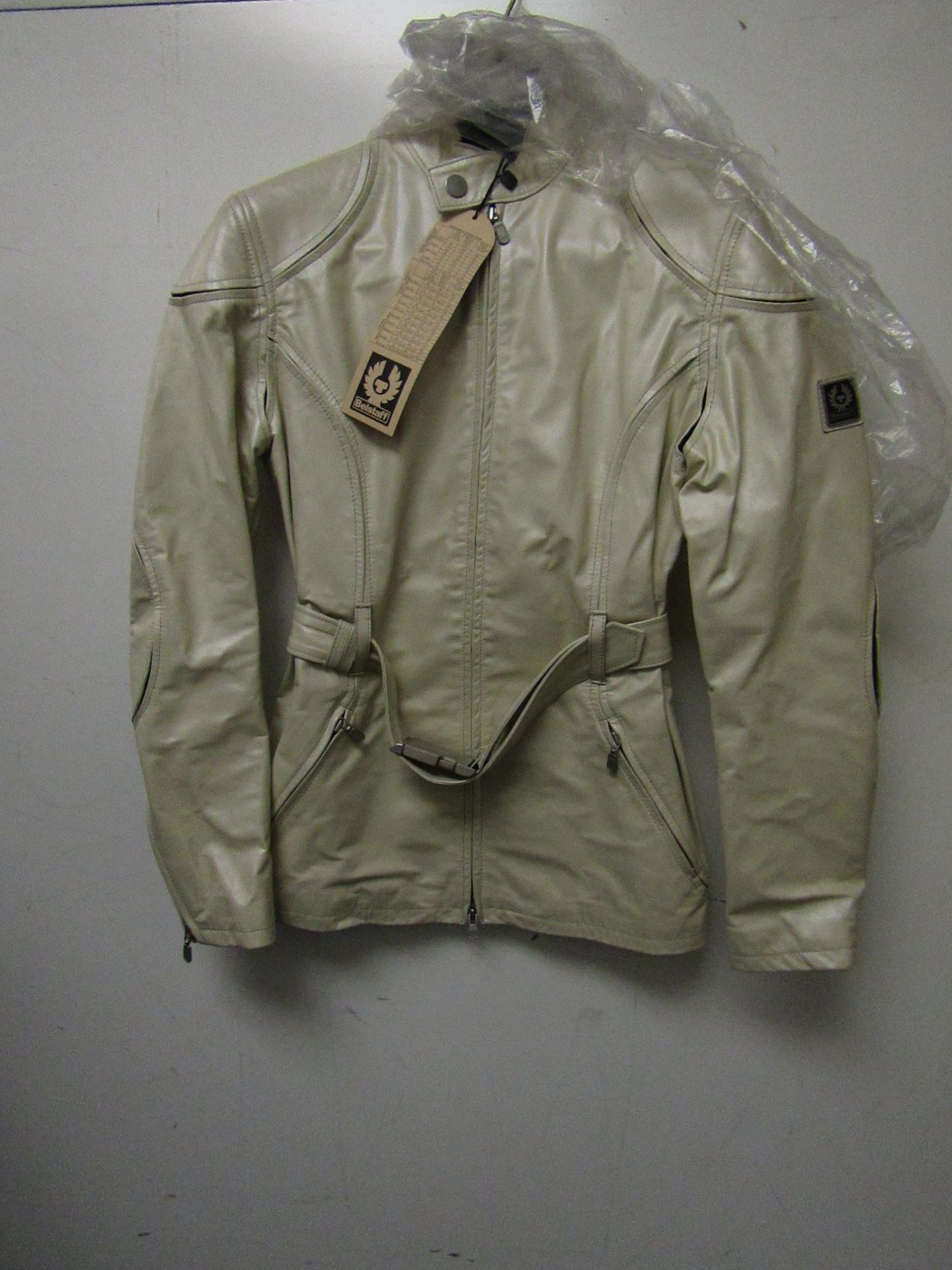 Ladies Belstaff Orion Pearl White Jacket, new with tag size 42