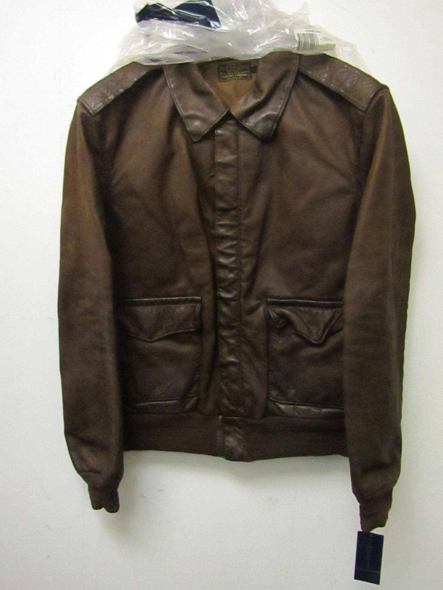 Polo Ralph Lauren A2 bomber jacket leather, size 40, with tags.