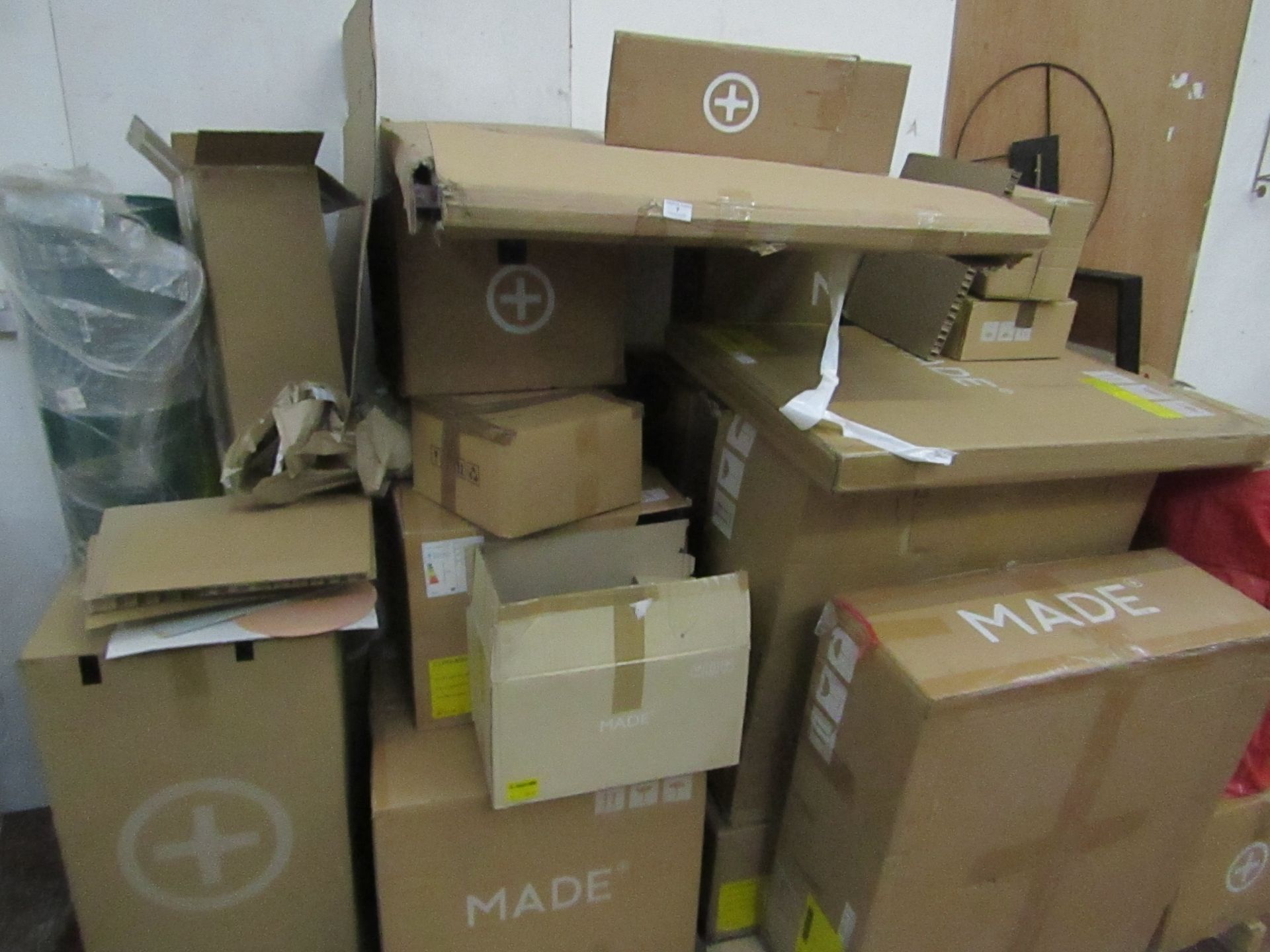 | 2X | PALLETS OF MADE.COM ITEMS ALL OF WHICH ARE EITHER DAMAGED OR MISSING PARTS |