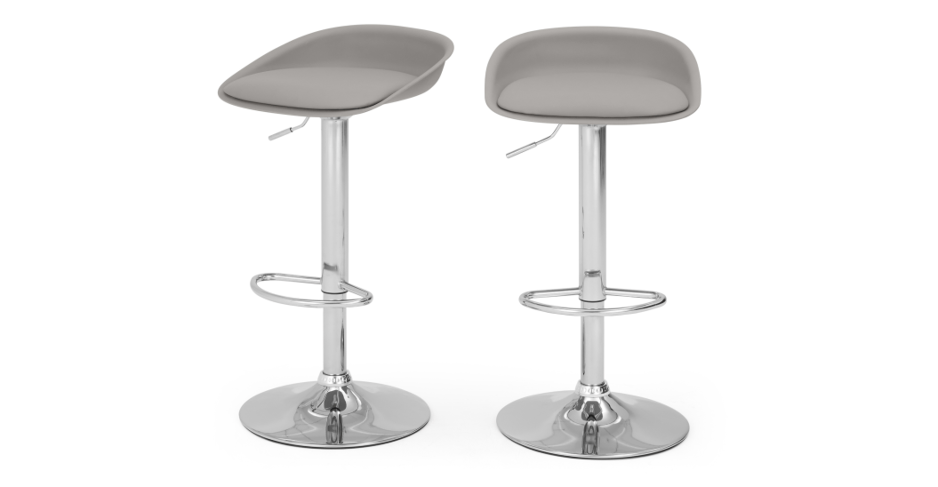 | 1x | MADE.COM box of 2 Kudo Adjustable Bar stools in grey | boxed and unchecked | RRP £99 |