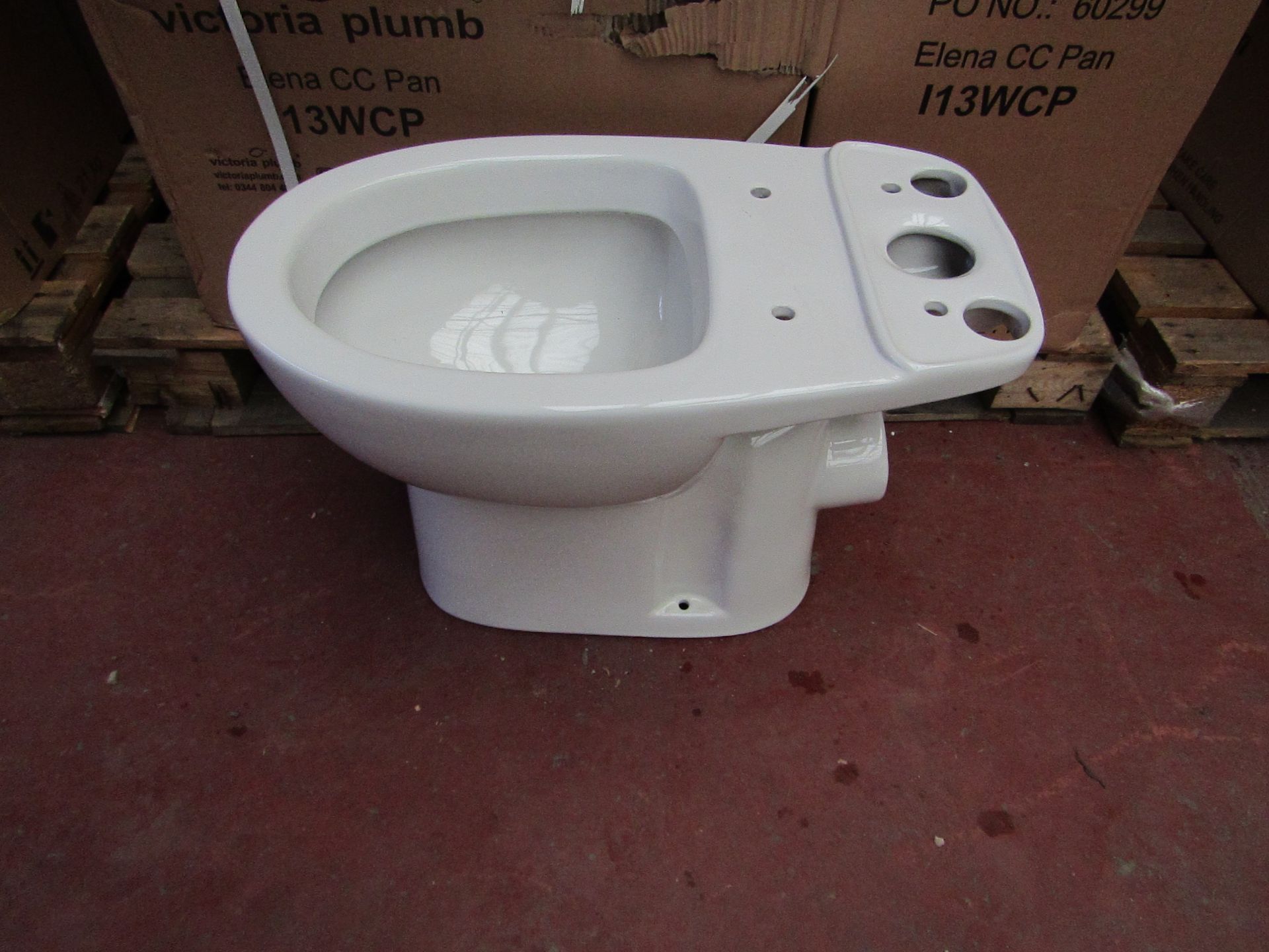 Victoria Plumb Elena CC pan I13WCP toilet pan, new and boxed.