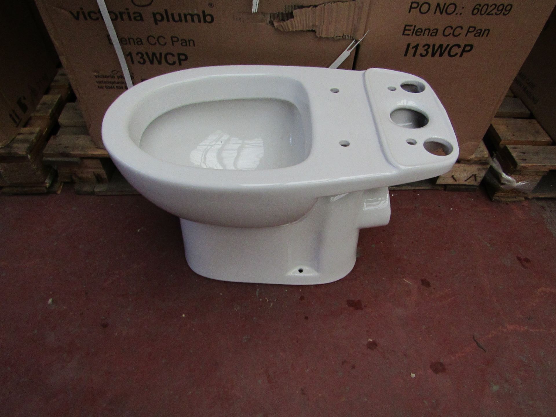 Victoria Plumb Elena CC pan I13WCP toilet pan, new and boxed.