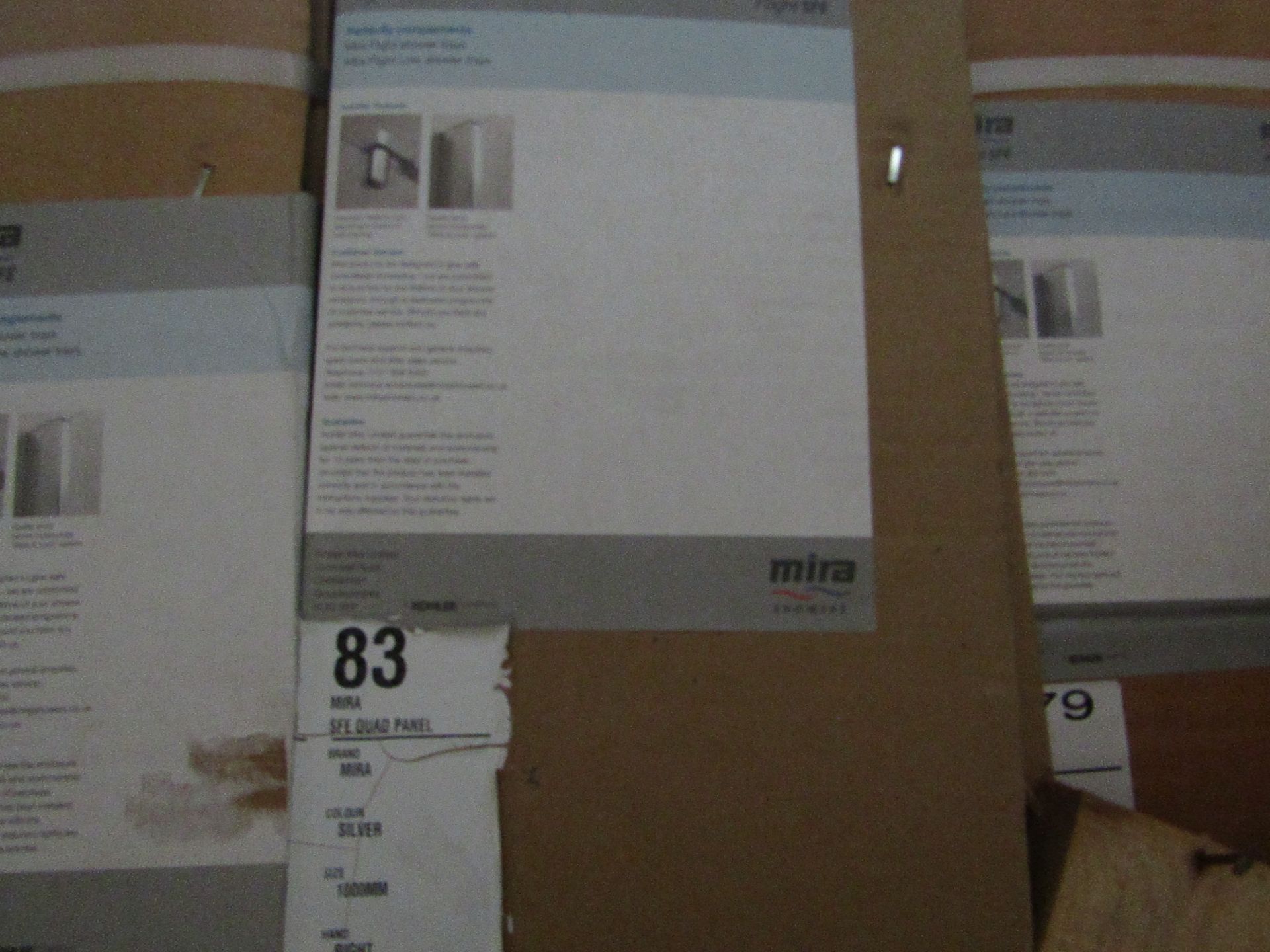 Mira self quad panel quad 1000mm right hand, new and boxed.