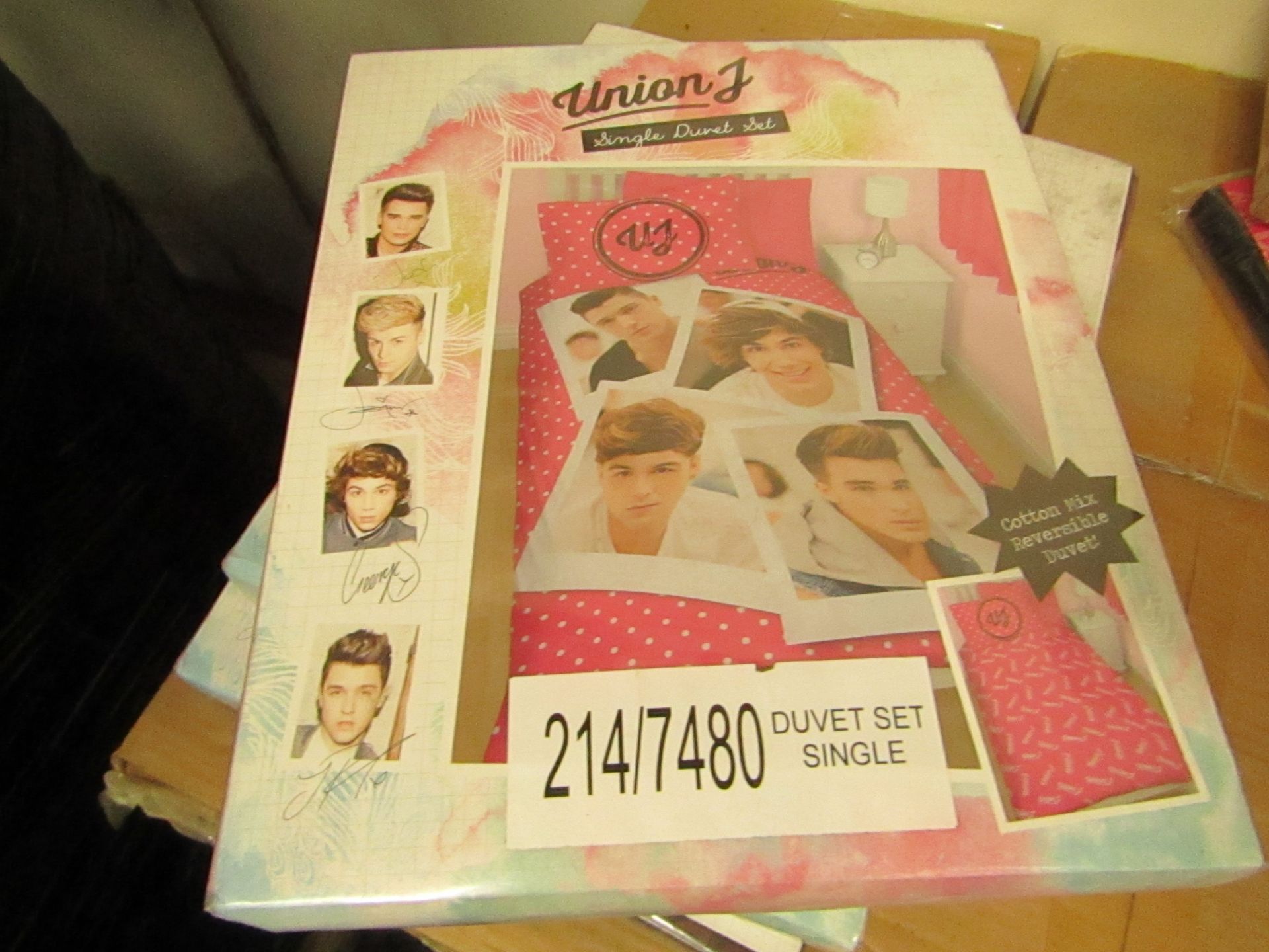 Box of 6 x Union J Single Bedding Set. New & Packaged