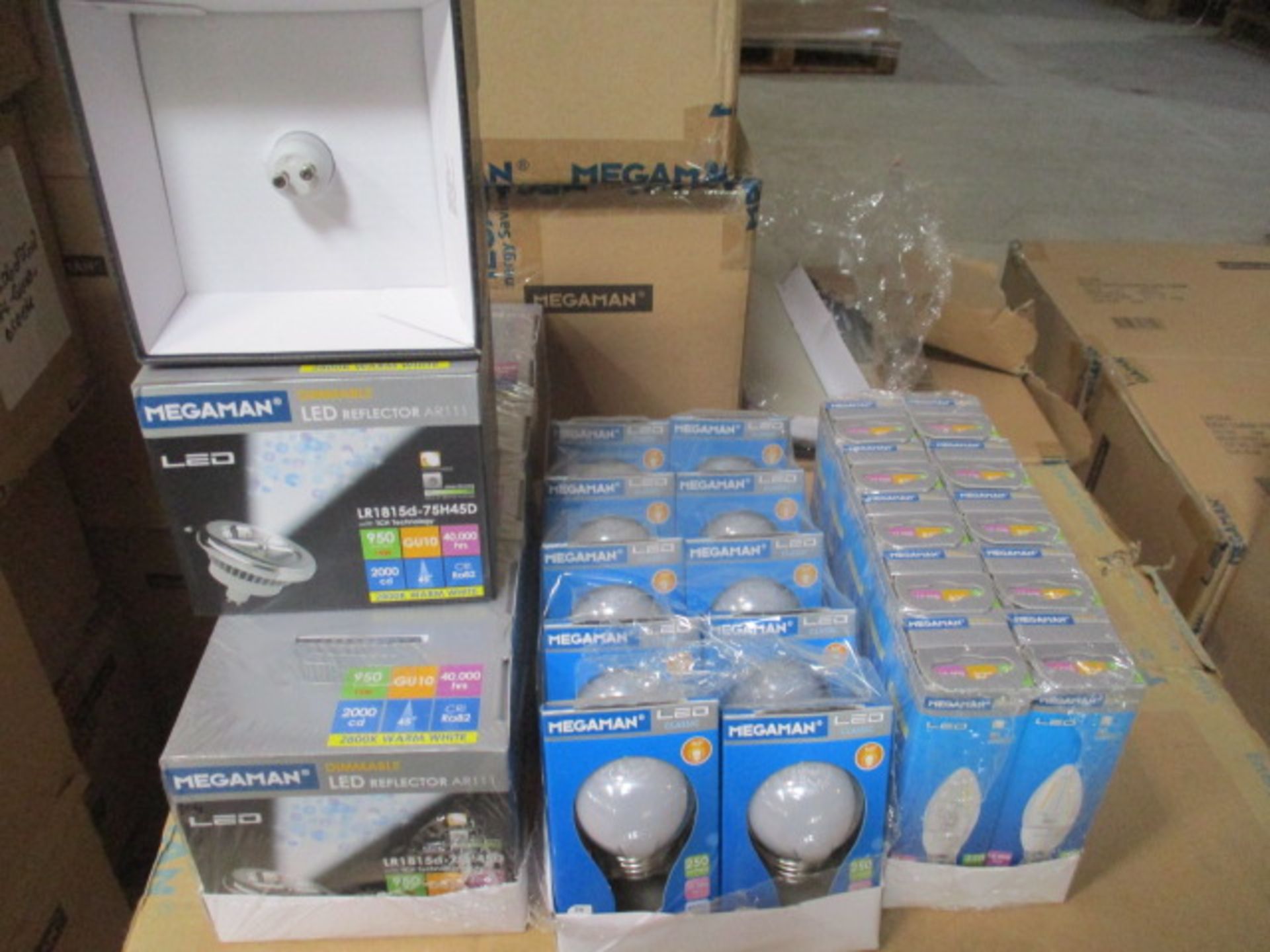 100pcs Brand New Megaman LED Bulbs - Variety of fittings picked from stock at random - pictures