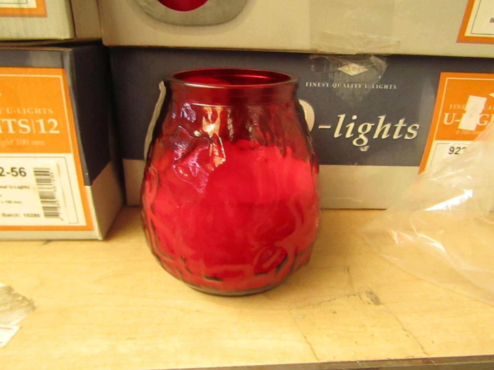 Box of 12 Q-Lights Glass candles. New & Boxed. See Image For Colour