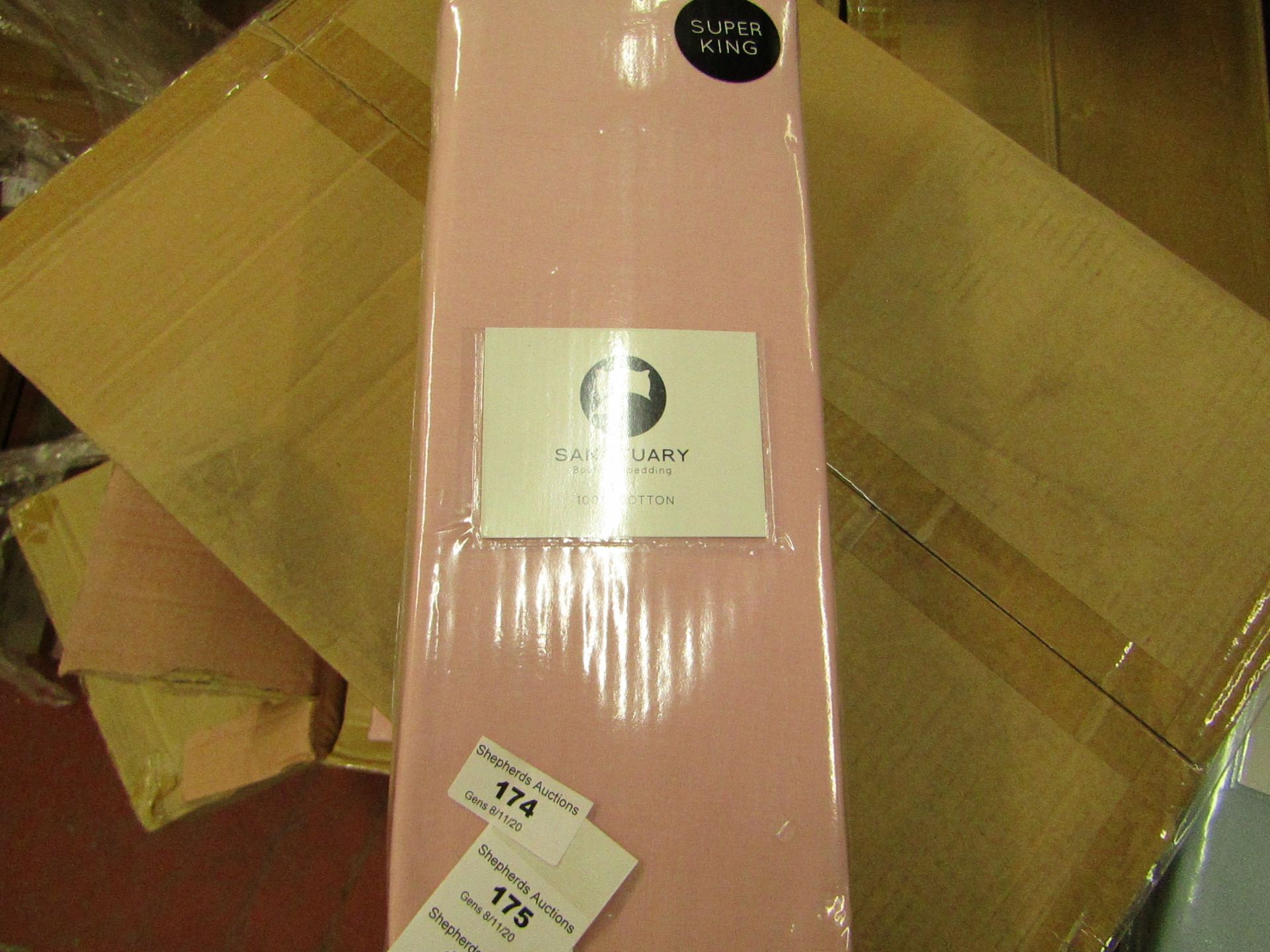 Sanctuary Superking Blush Fitted Sheet. New & Packaged