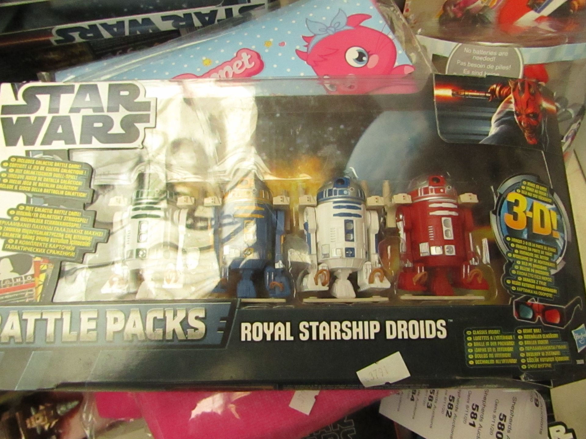 Star wars Battle packs Royal Star Ship Droids , include Galactic Battle game and 3D Glasses, new and